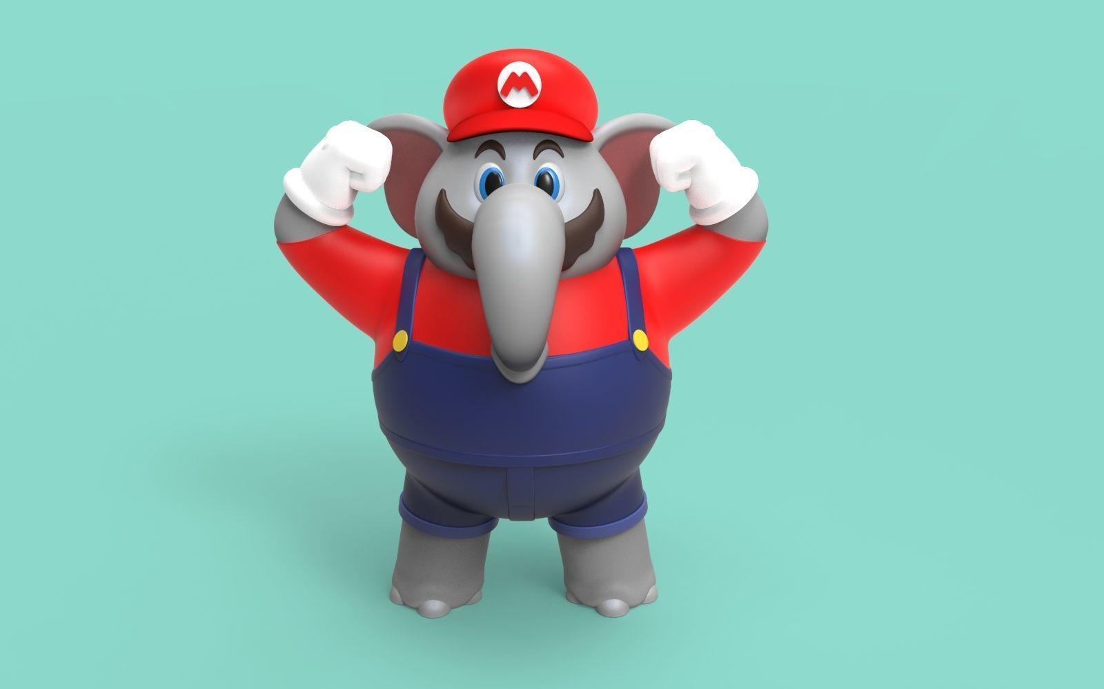 mario elefante super mario bros wonder 3D print model_4