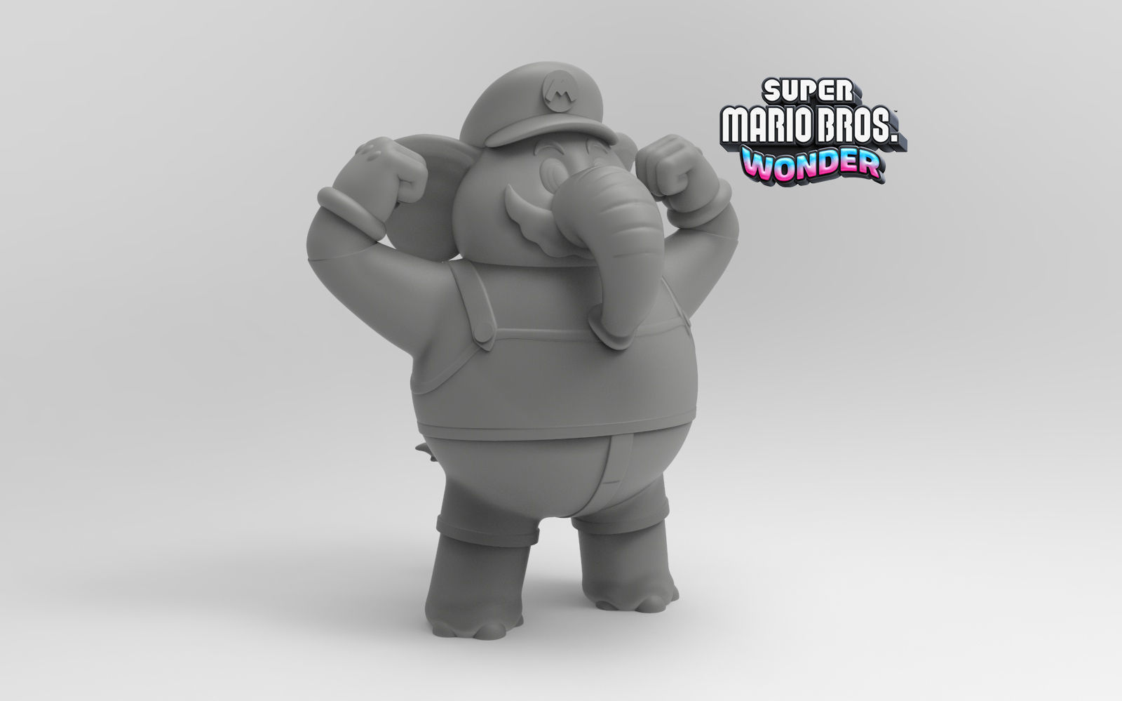 mario elefante super mario bros wonder 3D print model_1