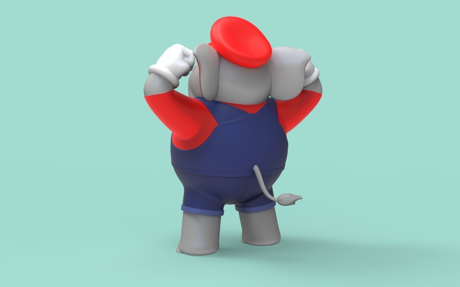 mario elefante super mario bros wonder 3D print model_3