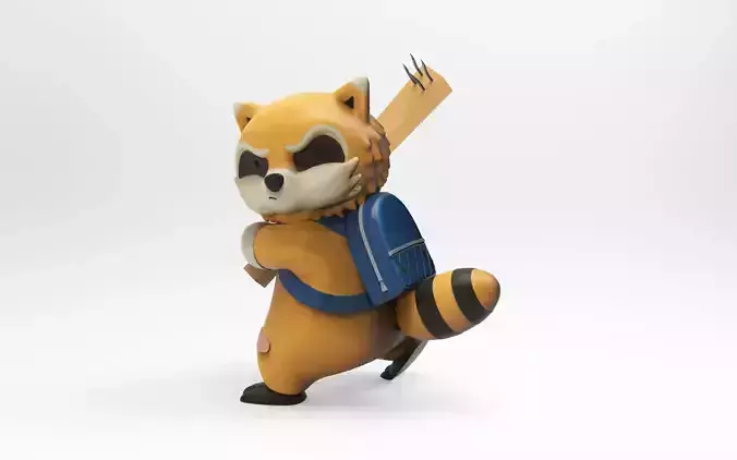 spiffo proyect zomboid raccoon 3D print model