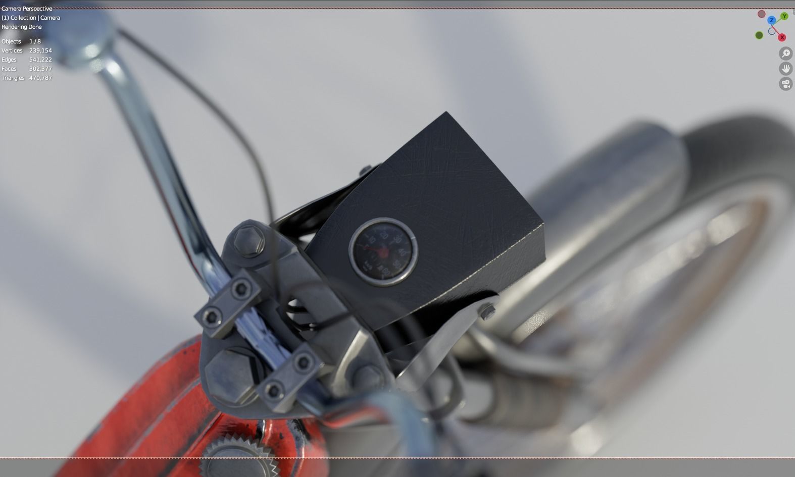 Puch Maxi Moped Dirty 3D model_6