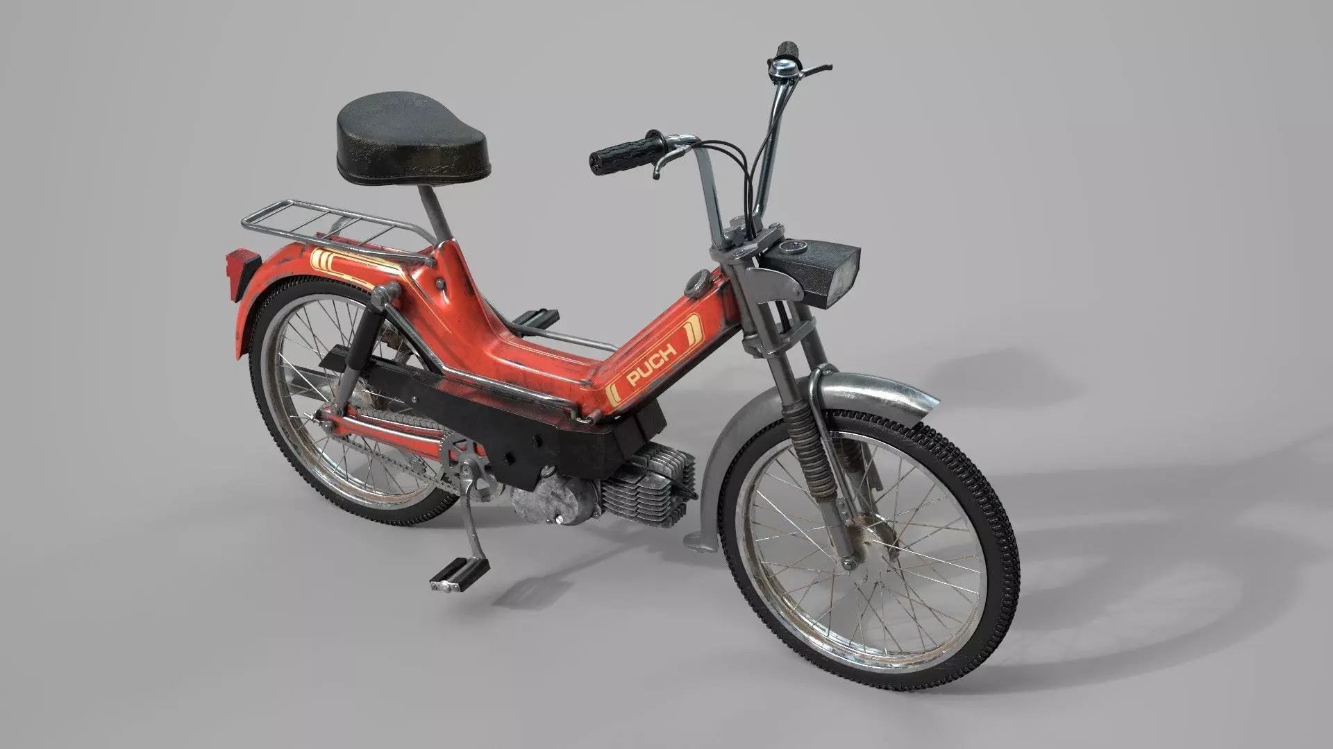 Puch Maxi Moped Dirty 3D model_0