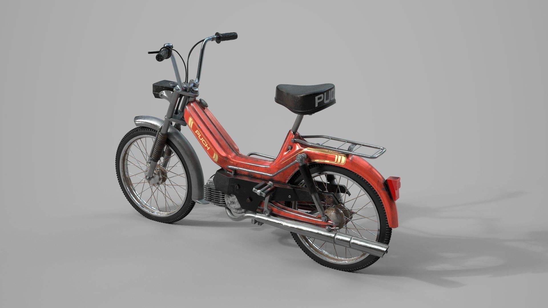 Puch Maxi Moped Dirty 3D model_2
