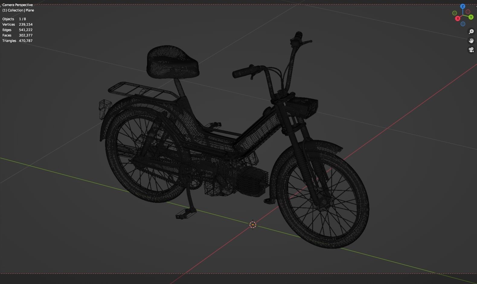 Puch Maxi Moped Dirty 3D model_9