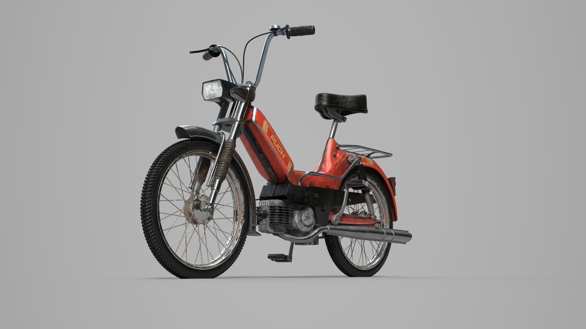 Puch Maxi Moped Dirty 3D model_3