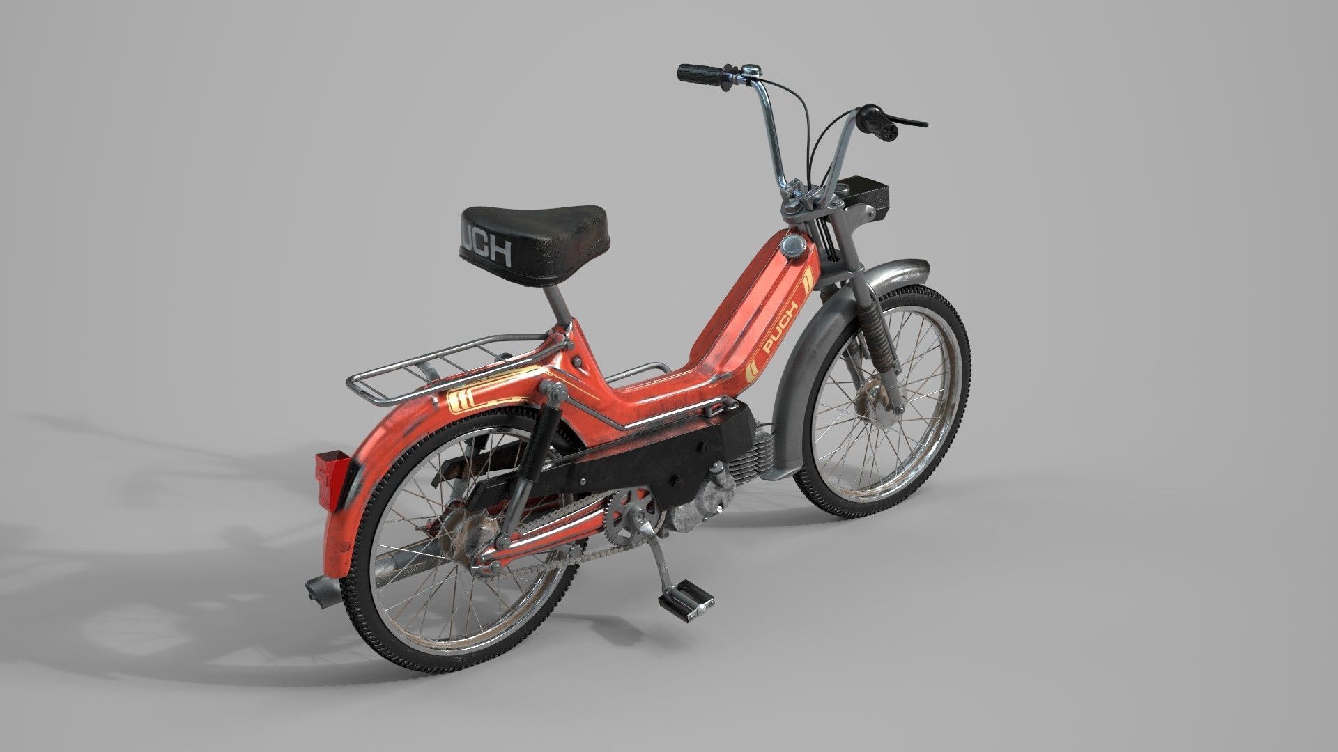 Puch Maxi Moped Dirty 3D model_1
