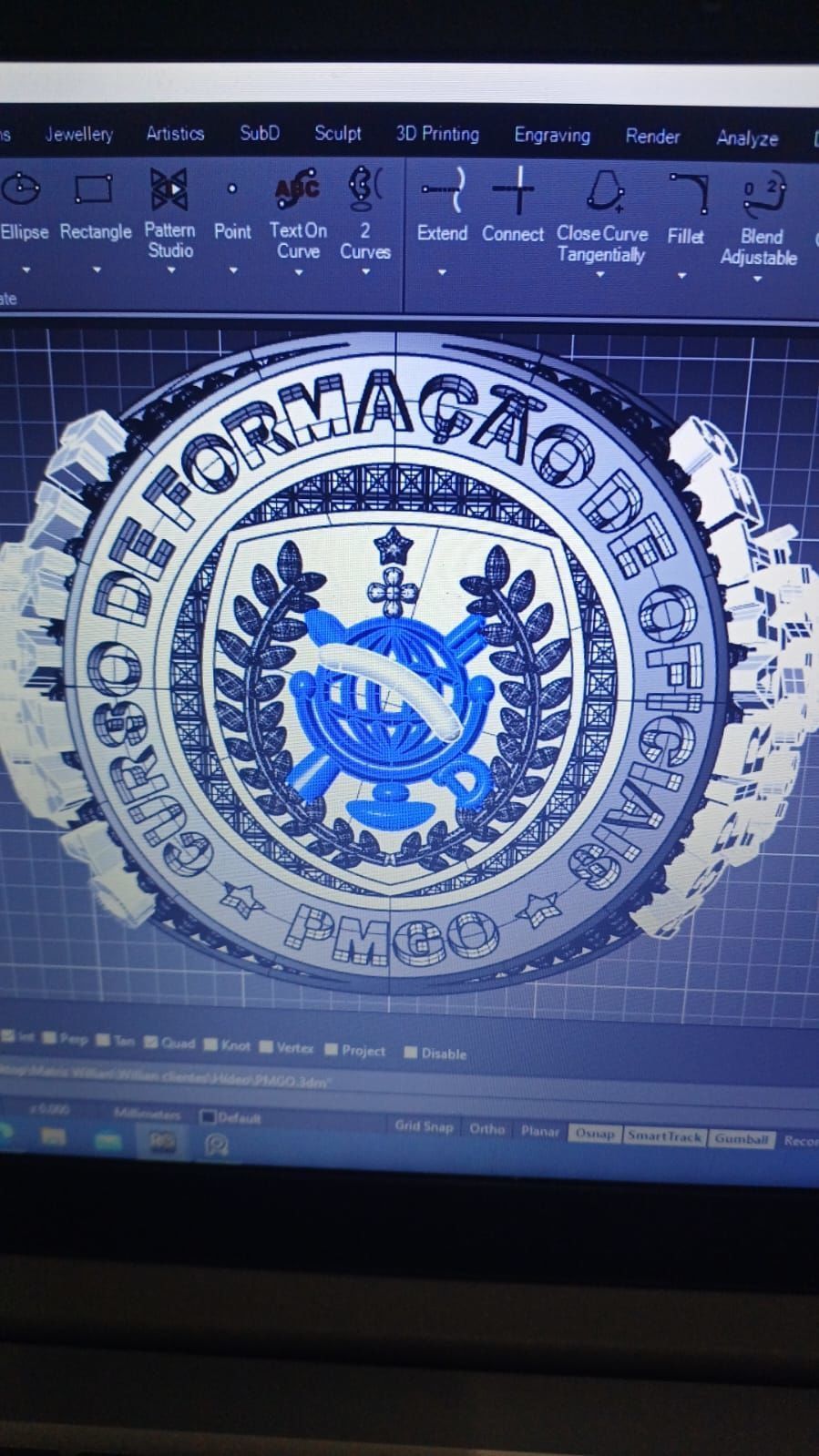 Anel Militar 3D print model_4