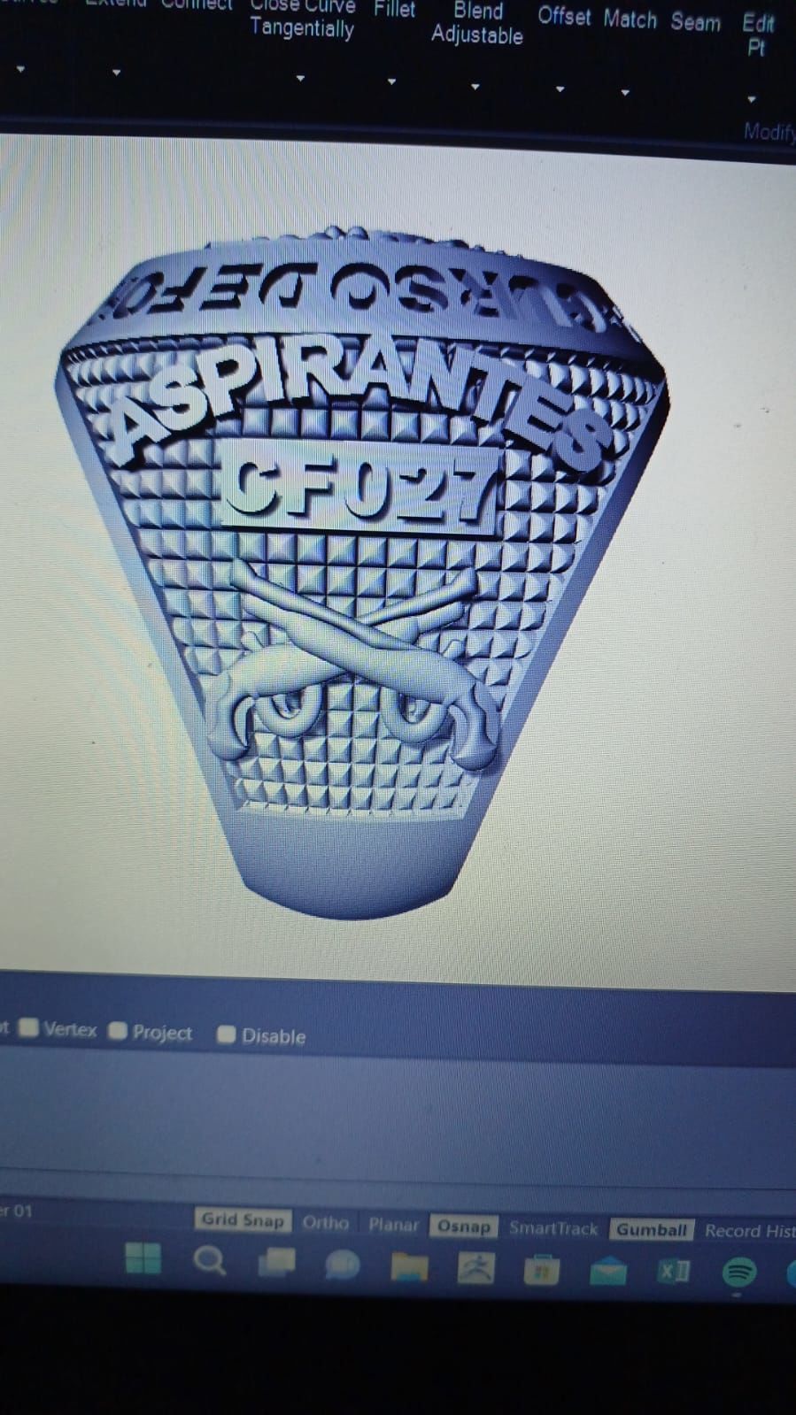 Anel Militar 3D print model_7