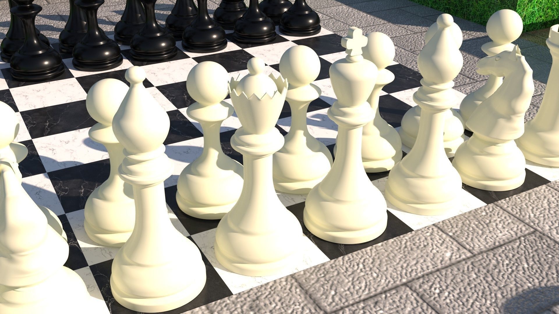 Chess Park 3D model_3