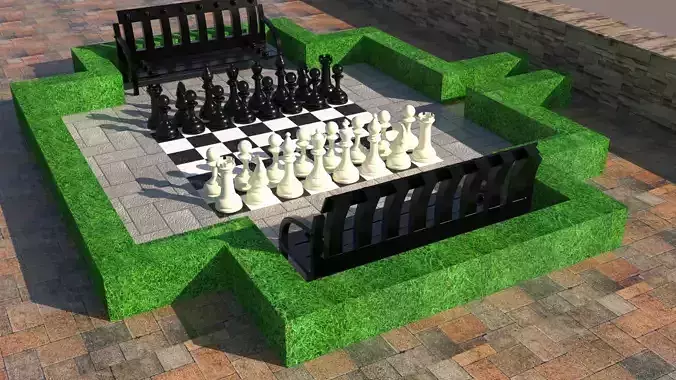 Chess Park 3D model