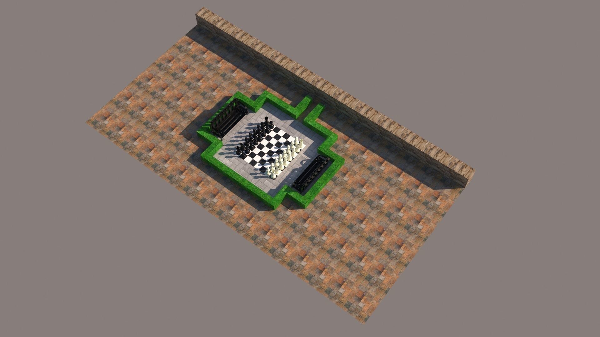 Chess Park 3D model_13