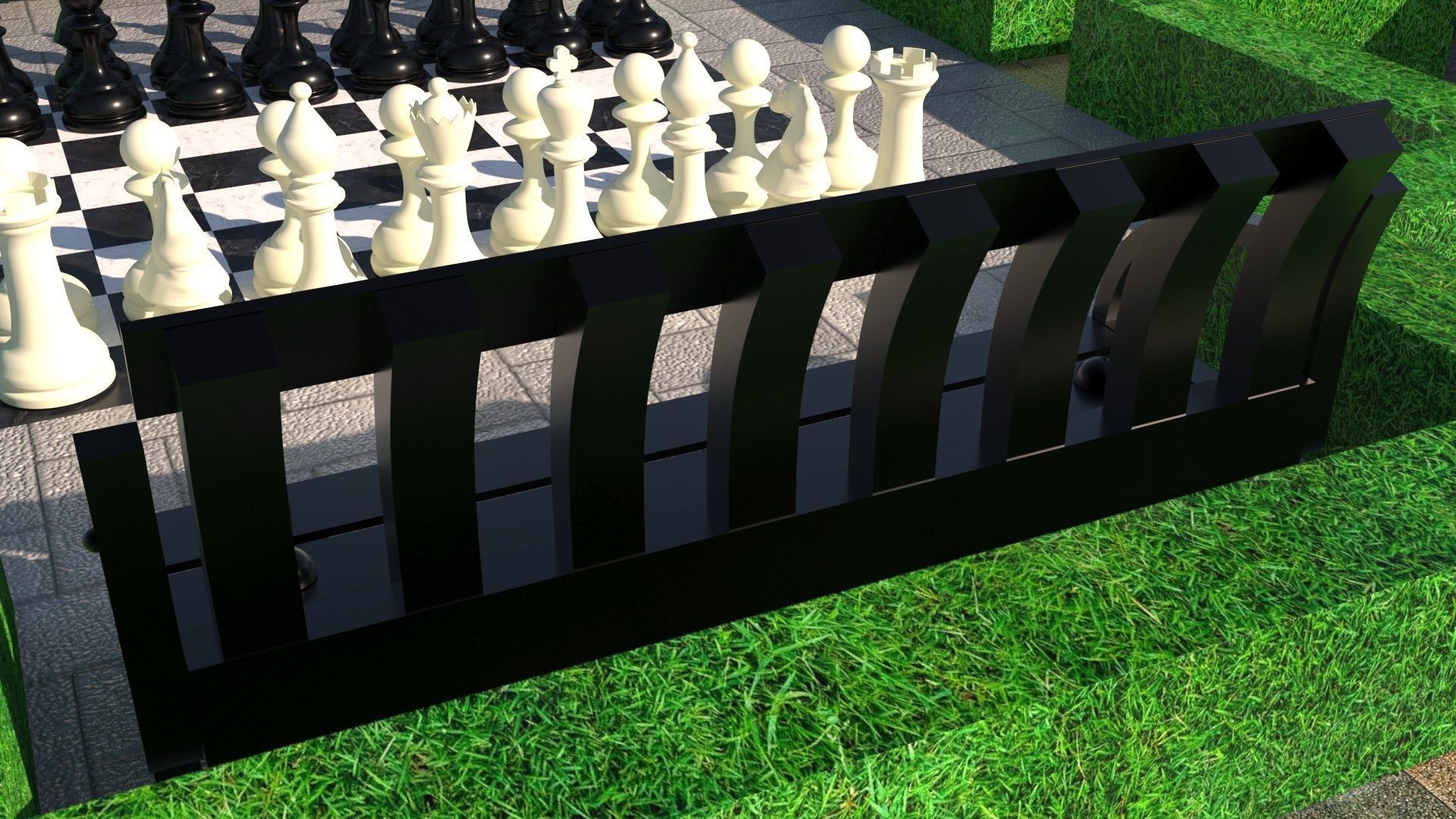 Chess Park 3D model_6