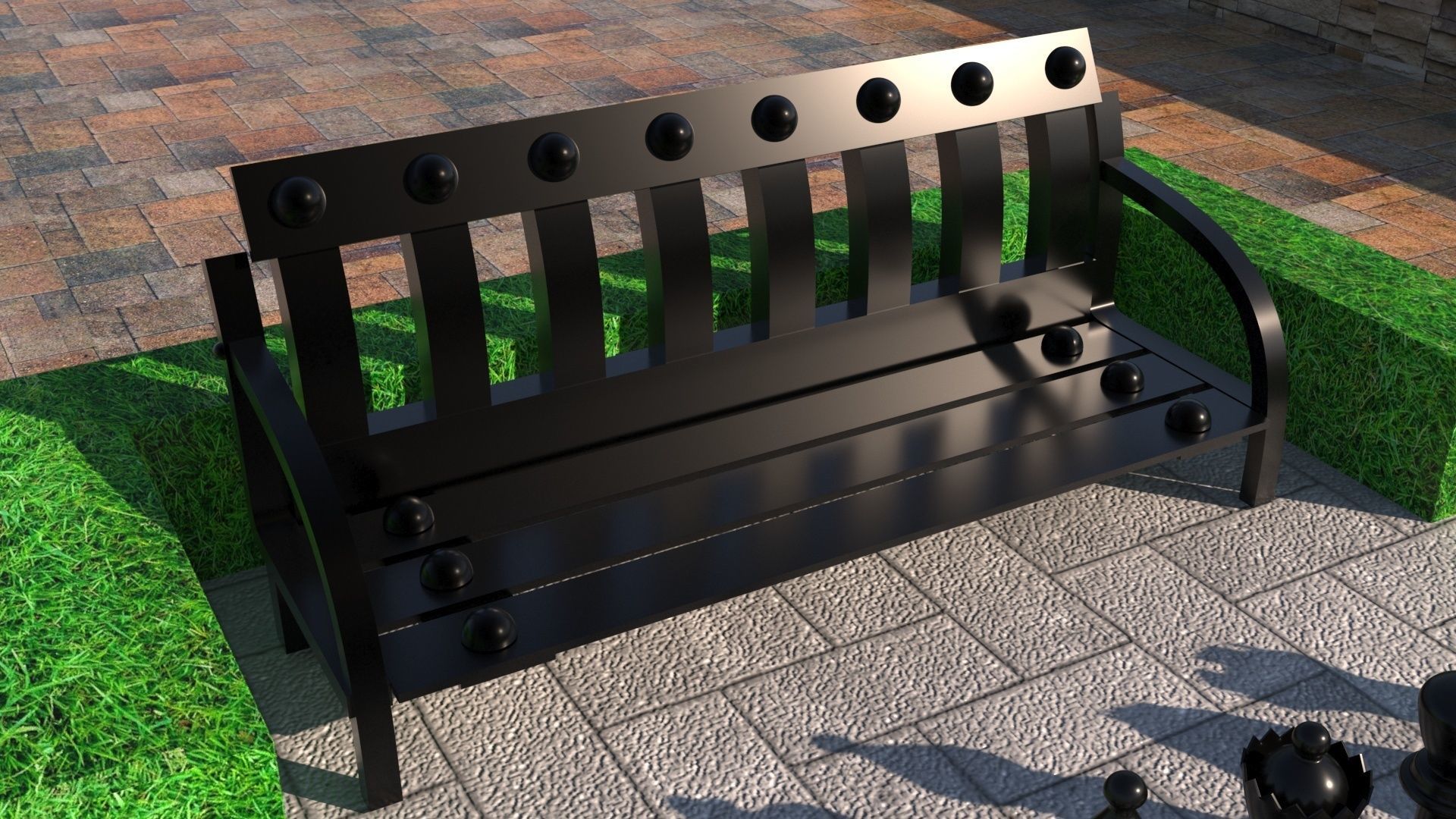 Chess Park 3D model_5