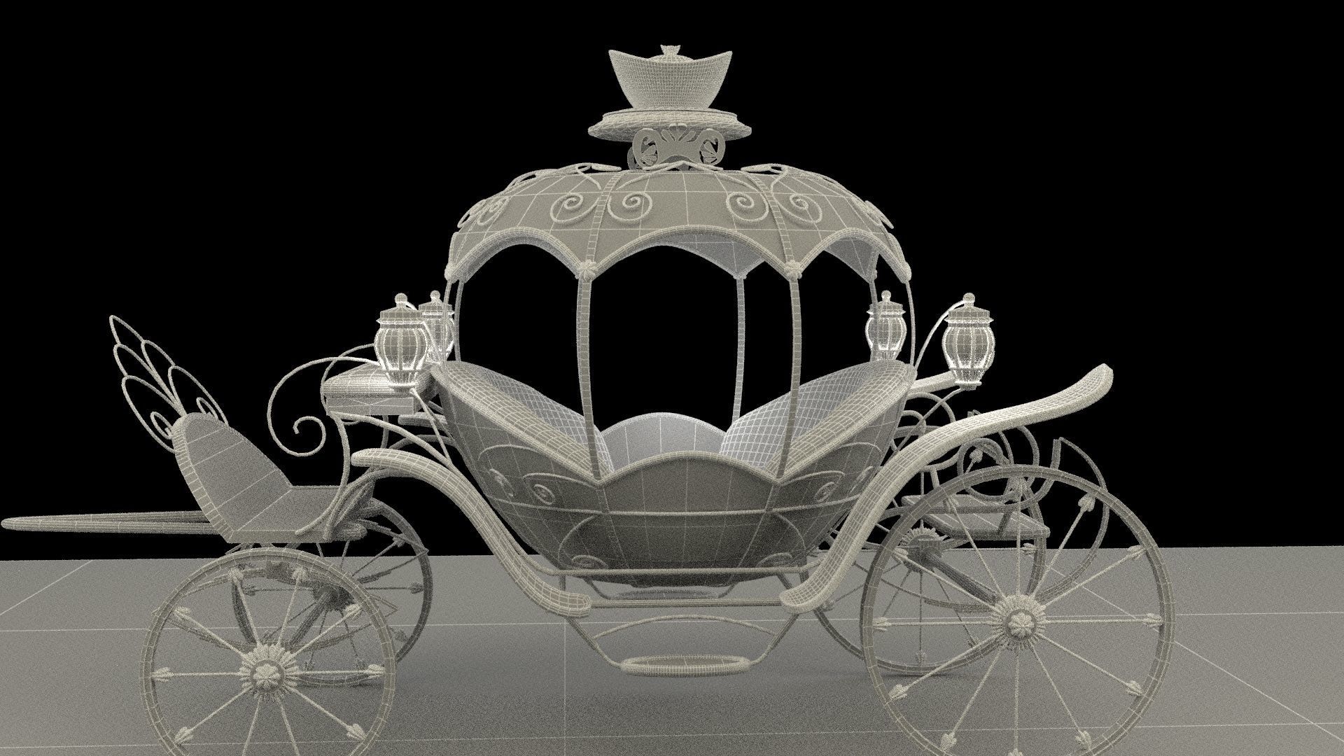 Chinese carriage 3D model_12