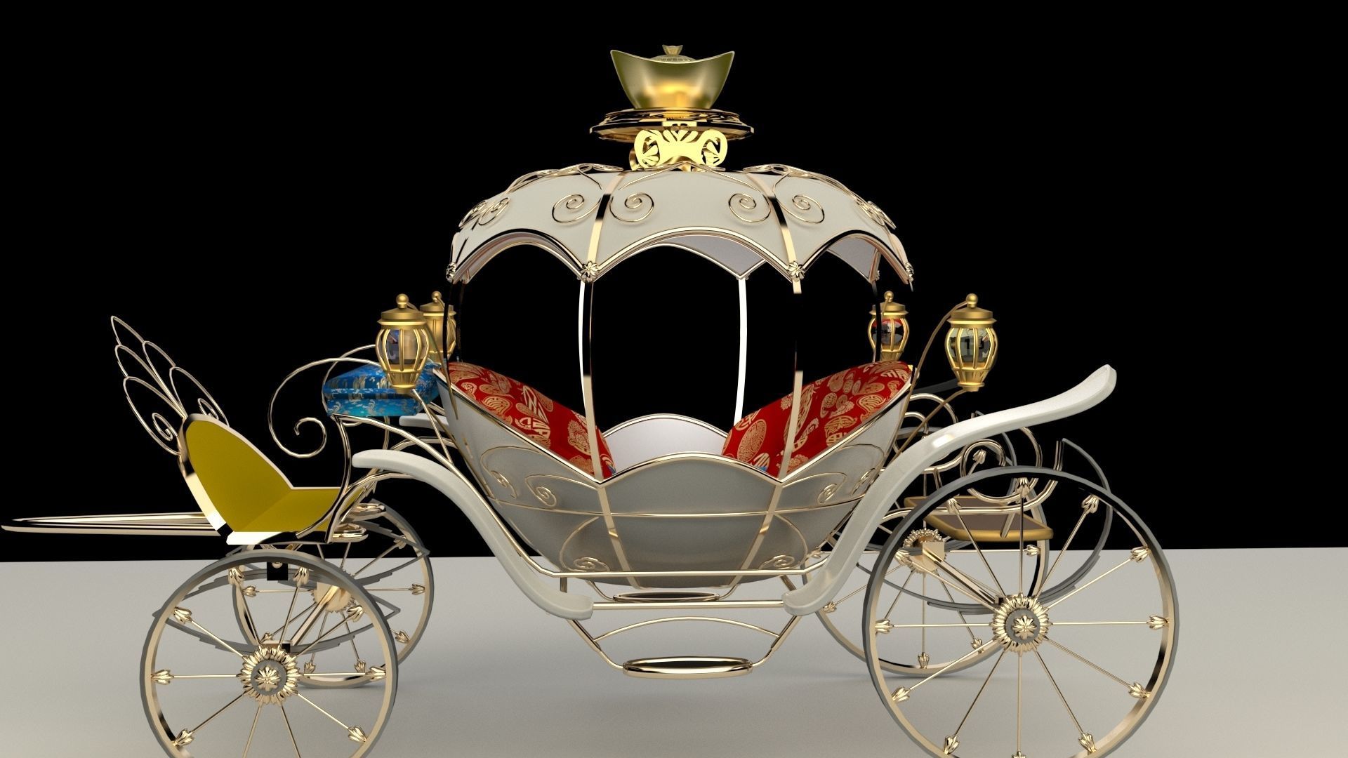 Chinese carriage 3D model_4