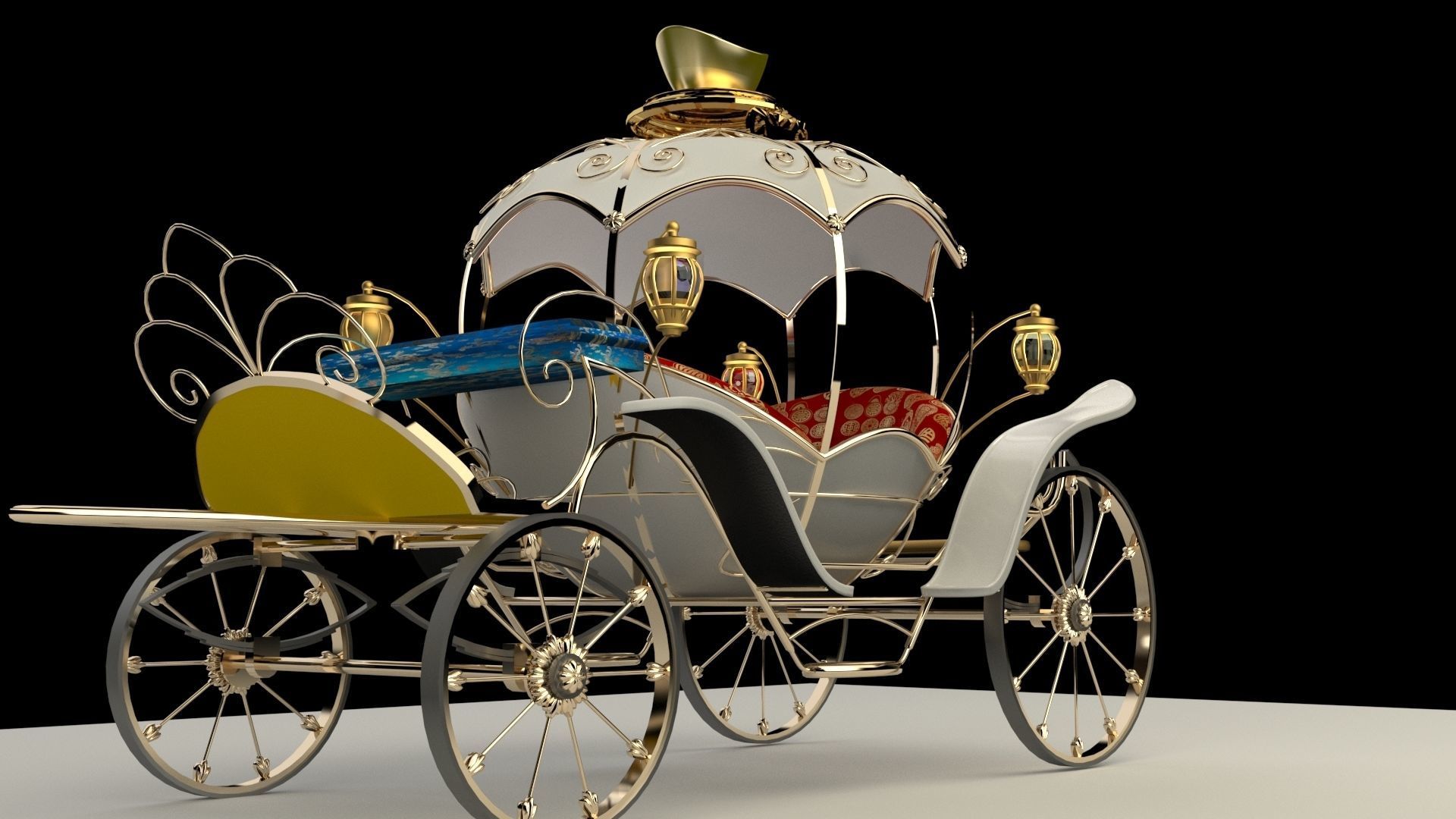 Chinese carriage 3D model_3