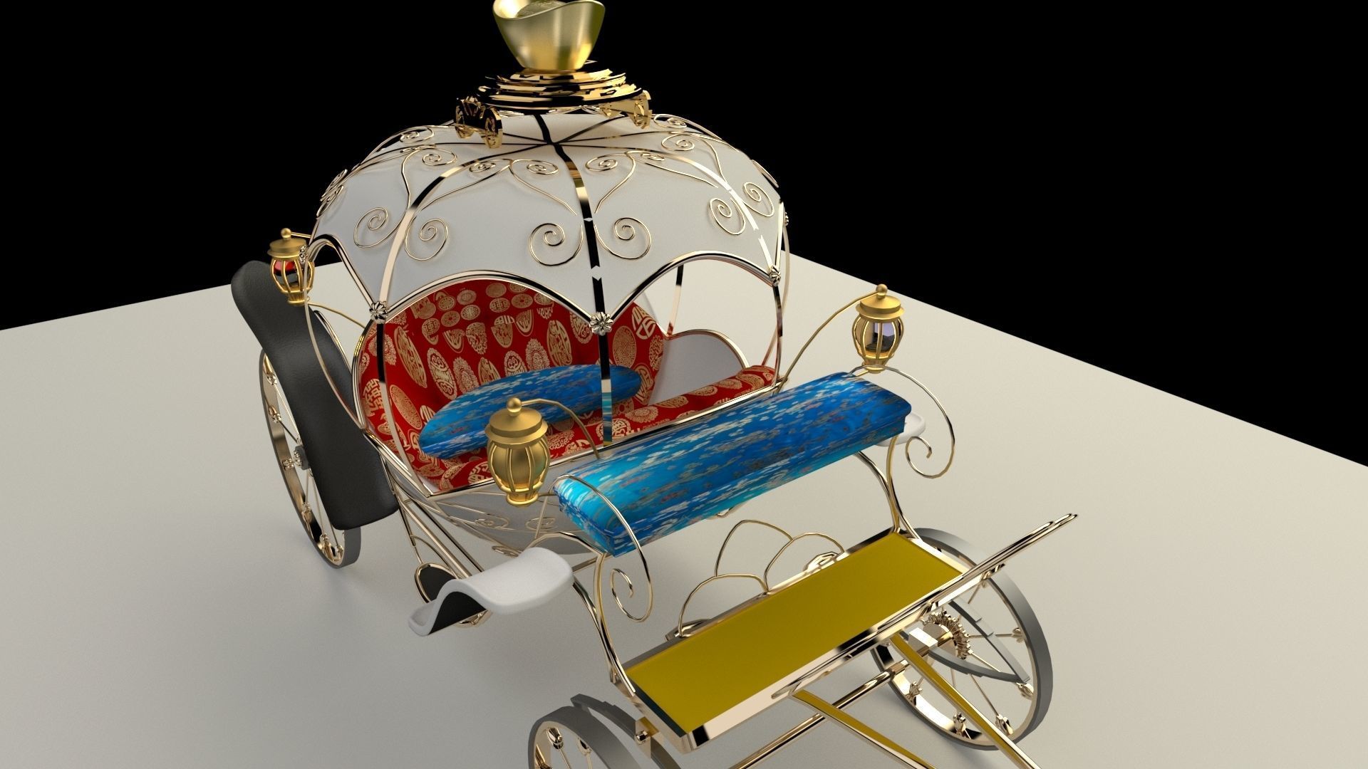 Chinese carriage 3D model_2