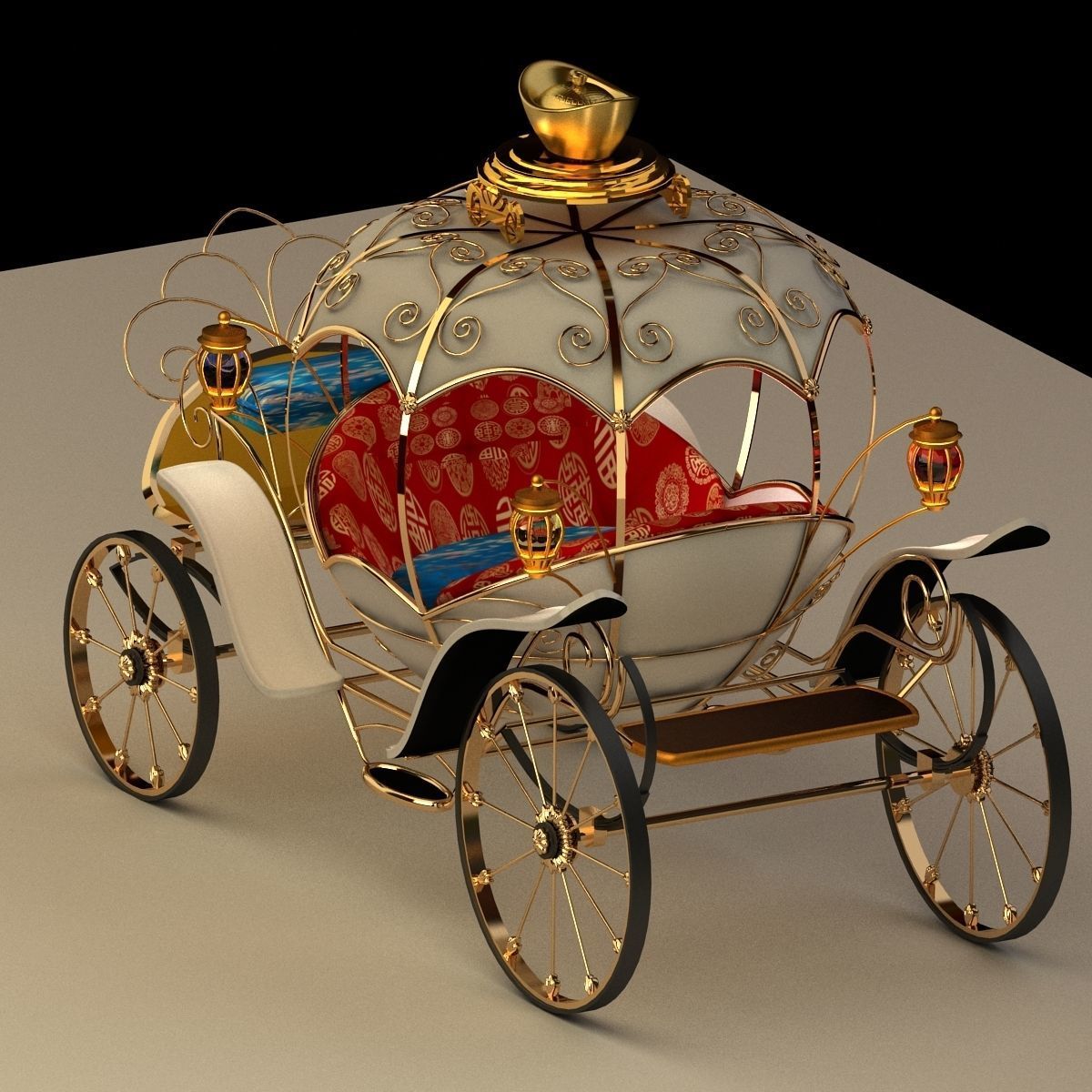 Chinese carriage 3D model_10