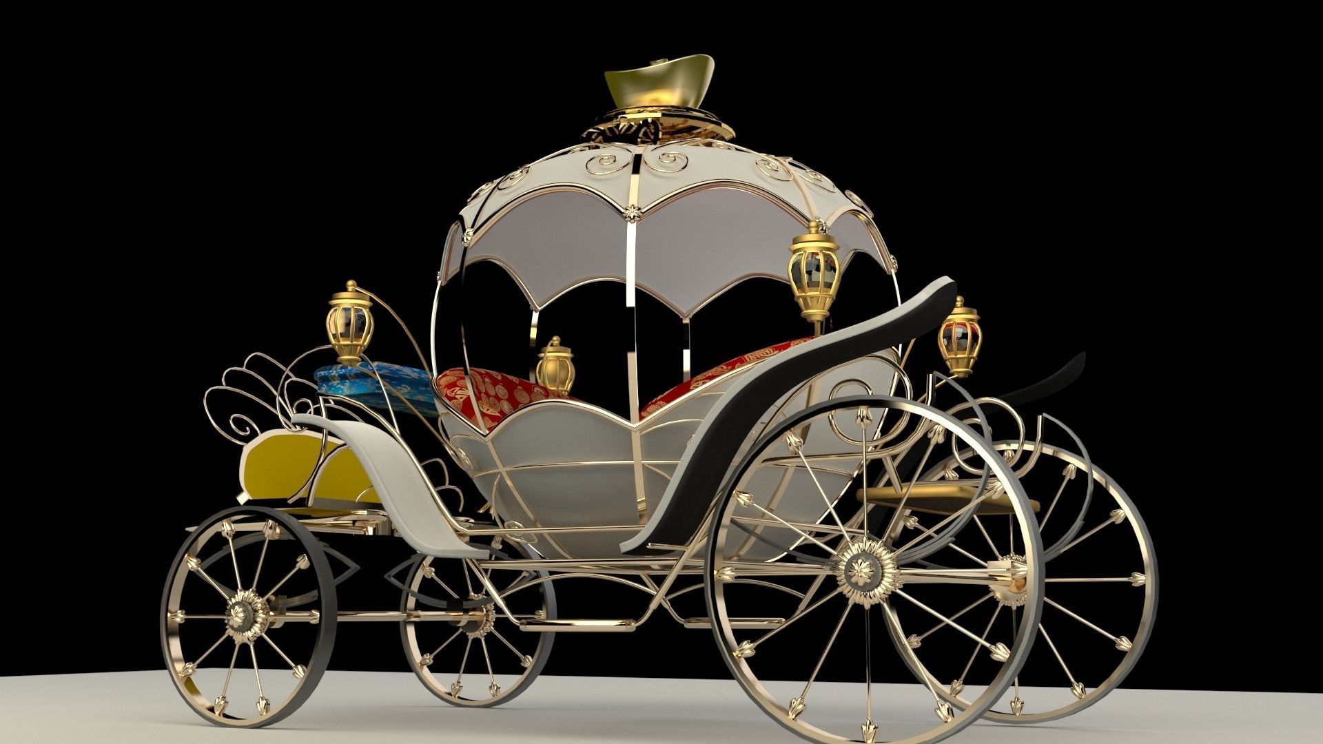 Chinese carriage 3D model_5