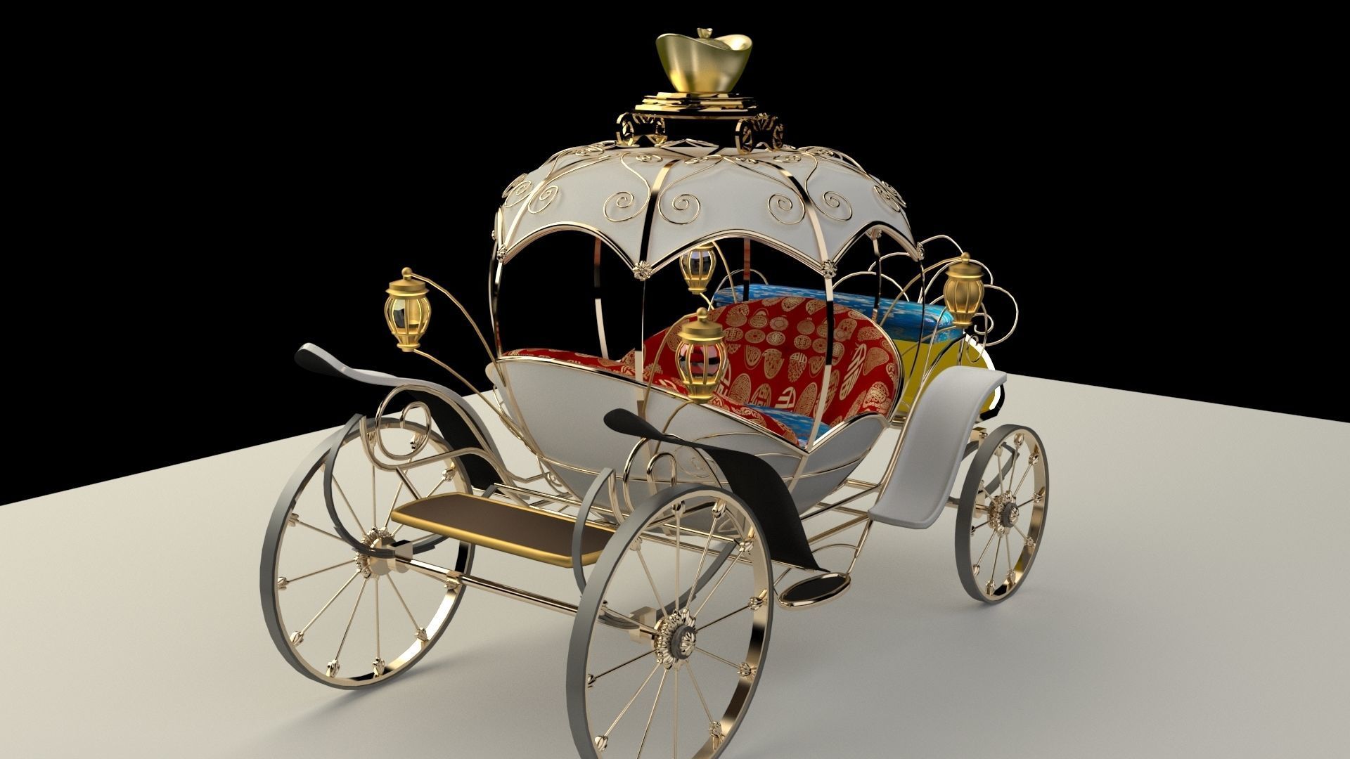 Chinese carriage 3D model_1