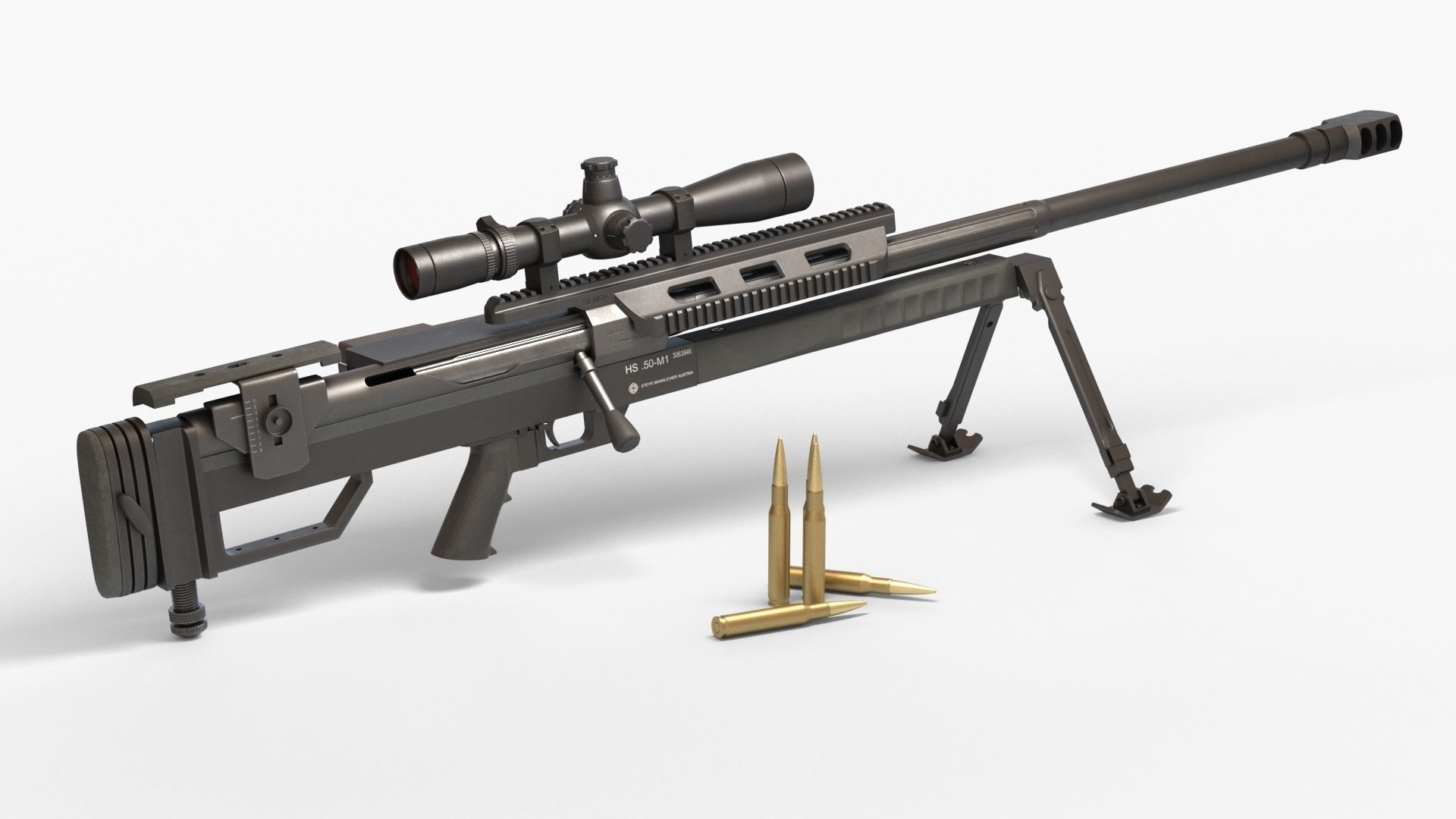 Steyr HS50-M1 Low-poly 3D model_18