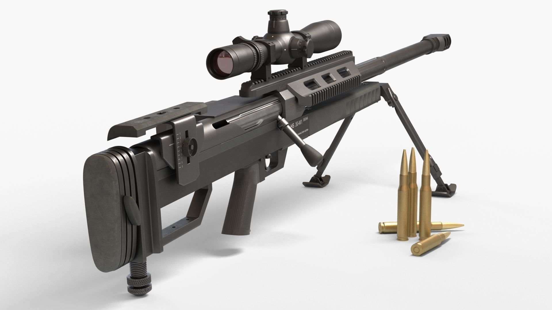 Steyr HS50-M1 Low-poly 3D model_9