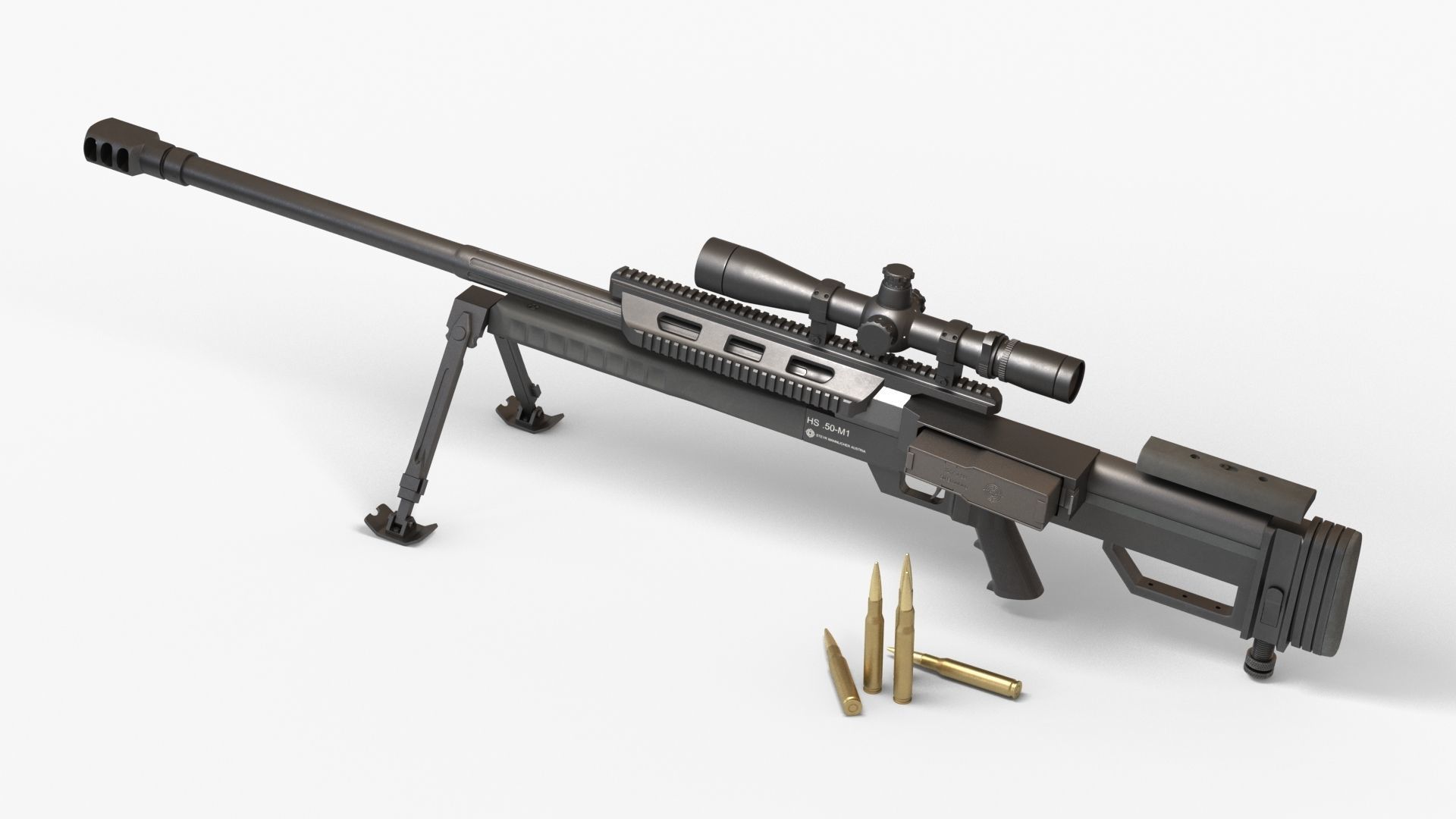 Steyr HS50-M1 Low-poly 3D model_12