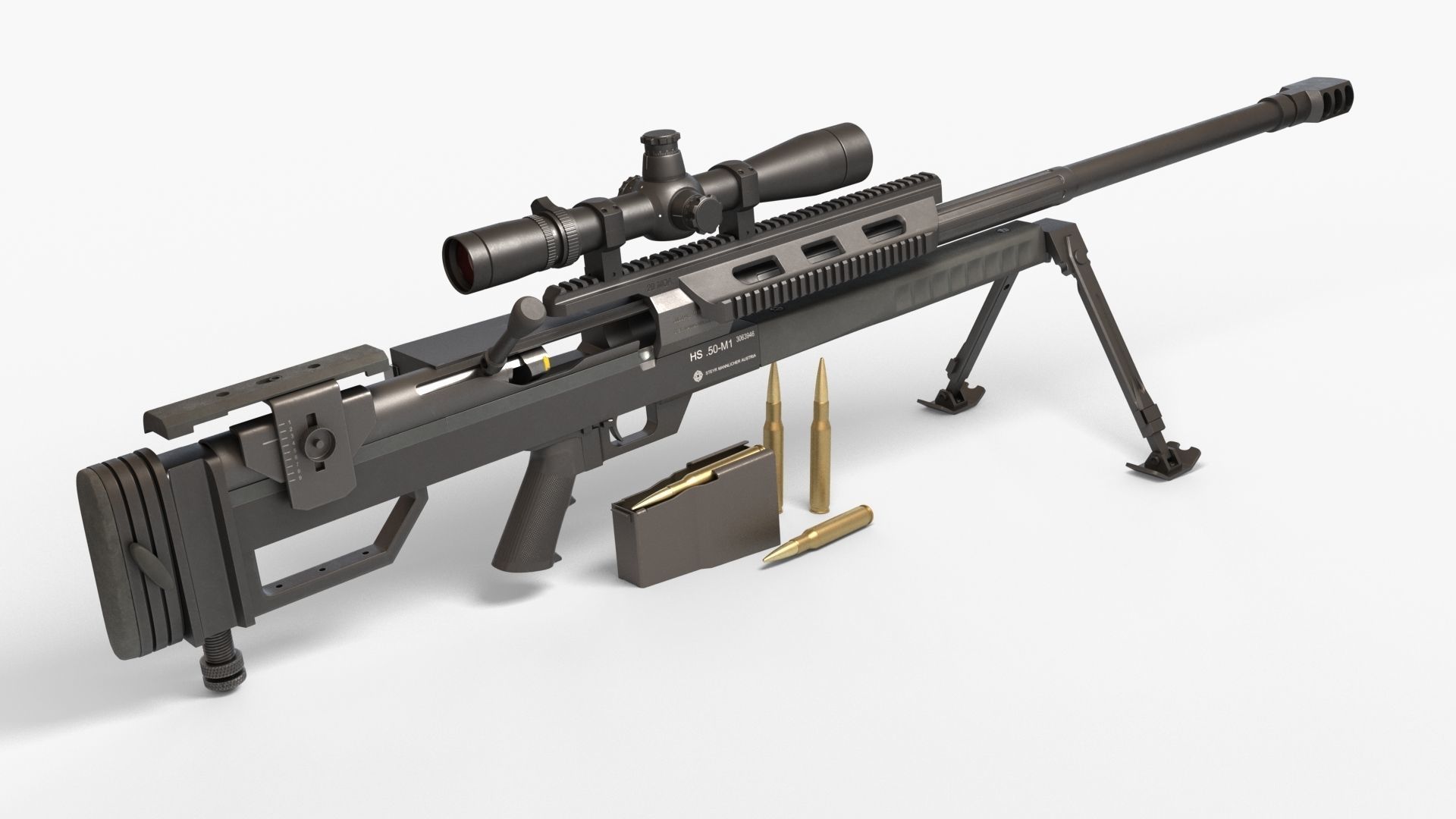 Steyr HS50-M1 Low-poly 3D model_24