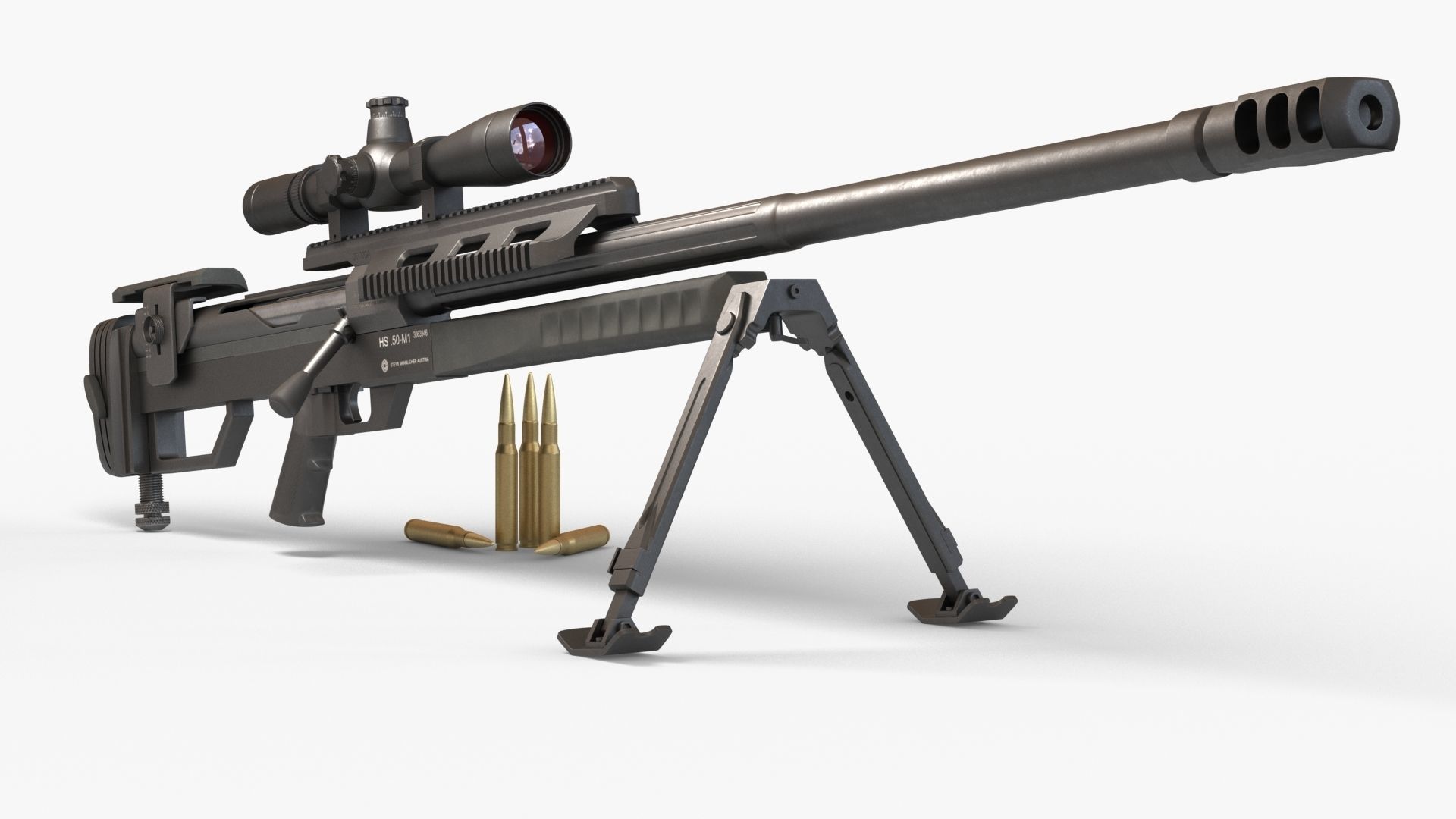 Steyr HS50-M1 Low-poly 3D model_11