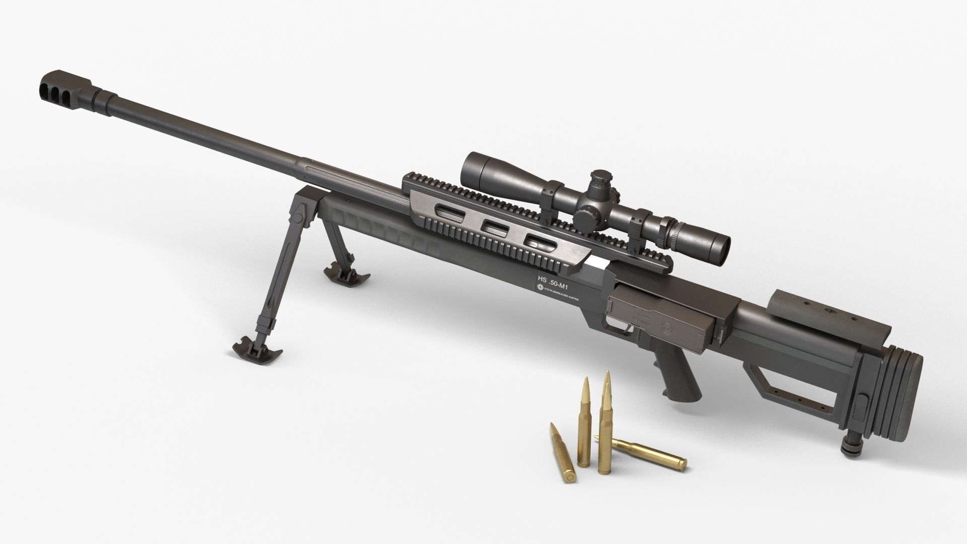 Steyr HS50-M1 Low-poly 3D model_16