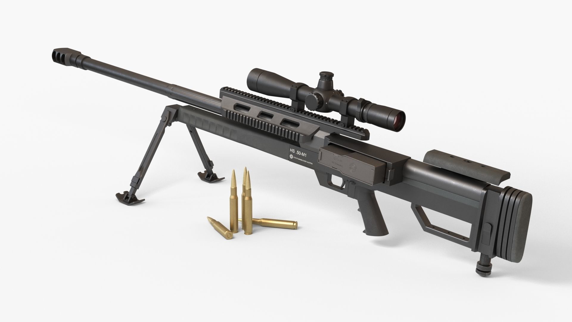 Steyr HS50-M1 Low-poly 3D model_5