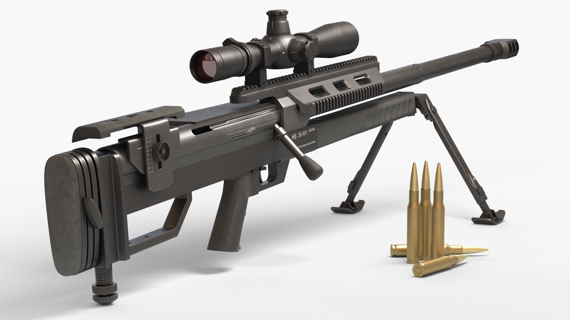 Steyr HS50-M1 Low-poly 3D model_8