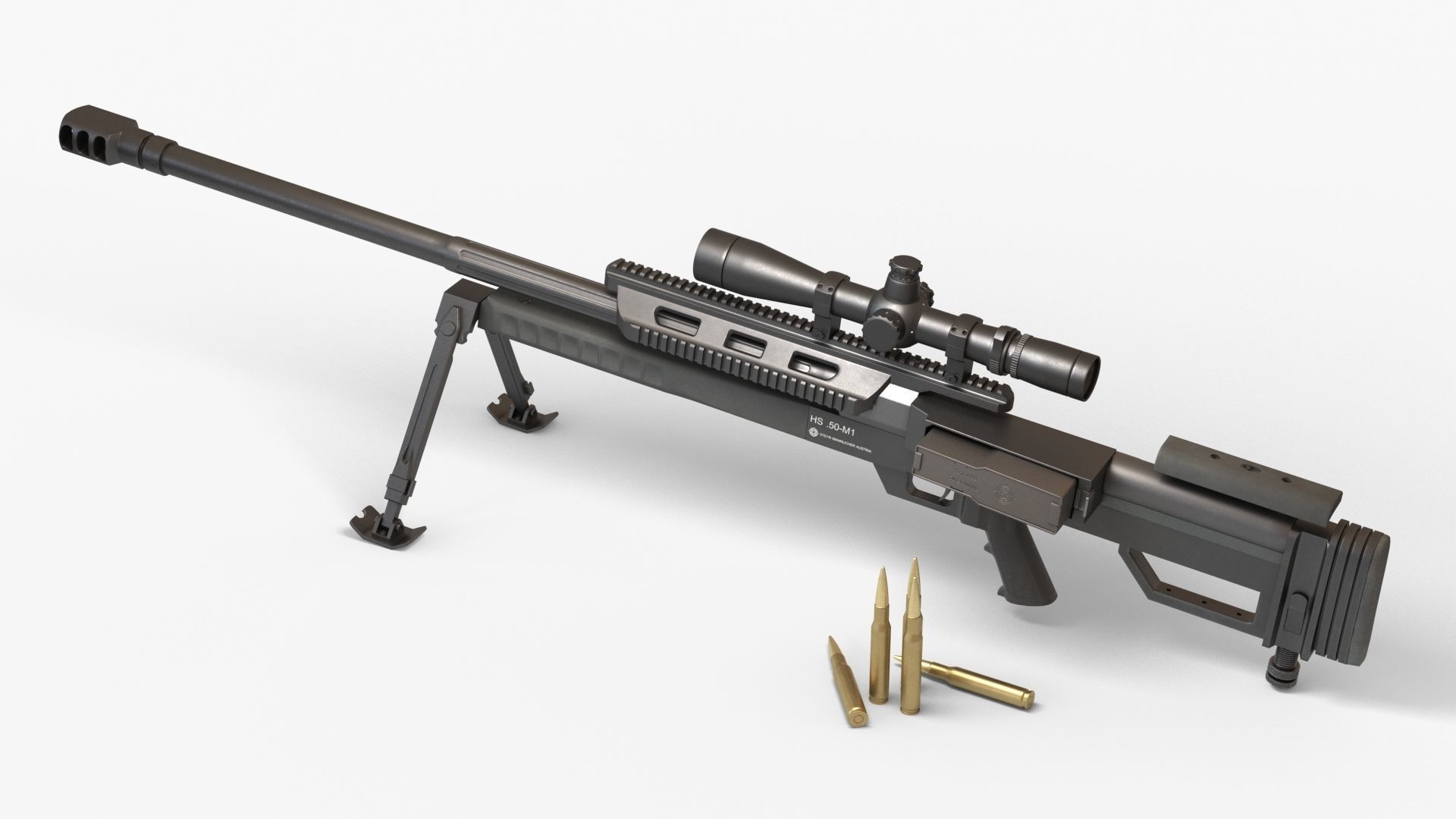 Steyr HS50-M1 Low-poly 3D model_15