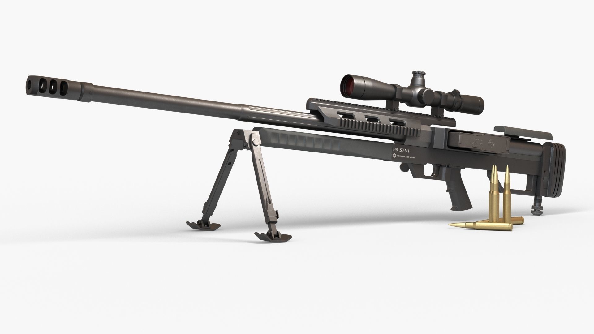 Steyr HS50-M1 Low-poly 3D model_3