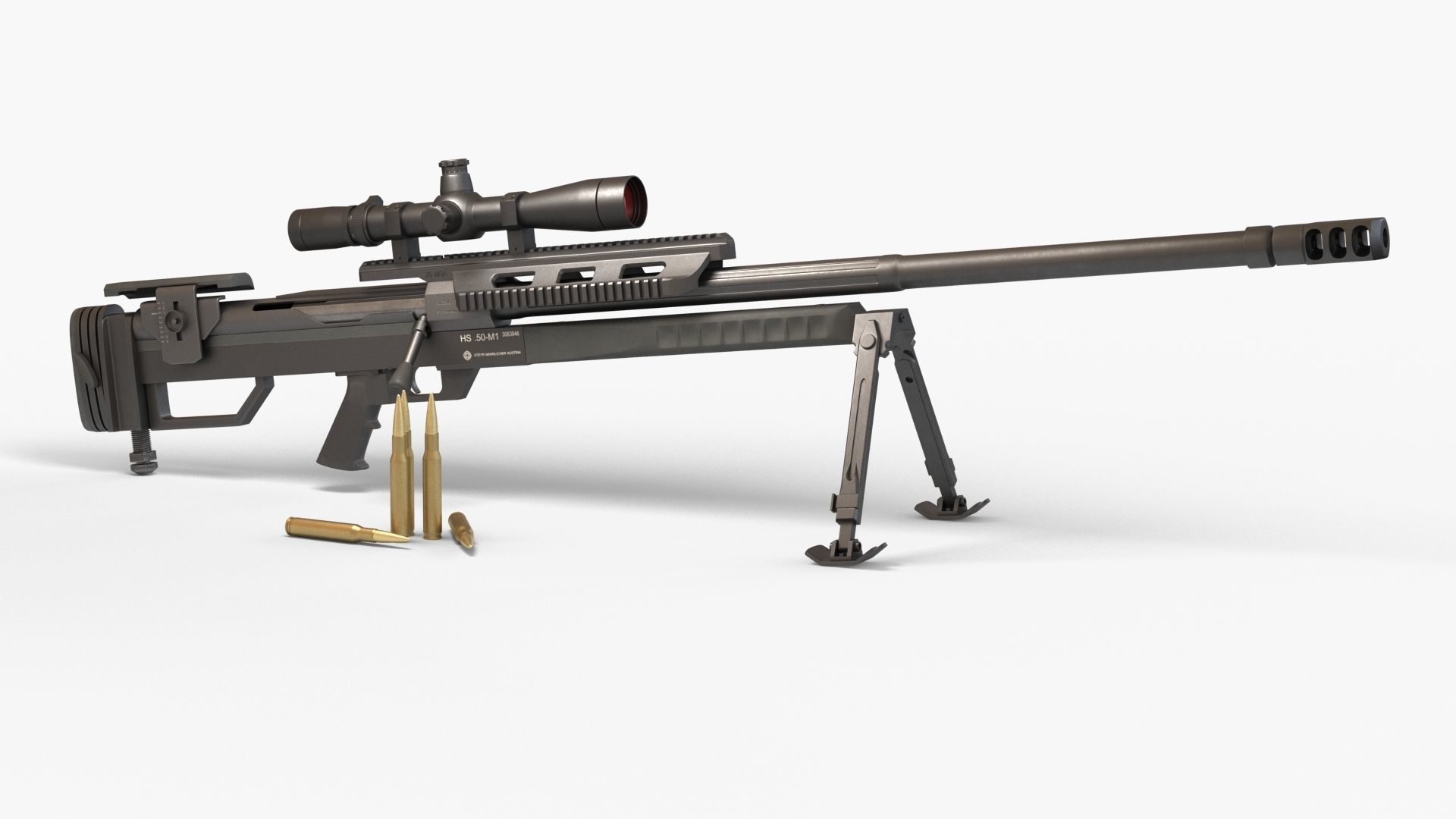 Steyr HS50-M1 Low-poly 3D model_10