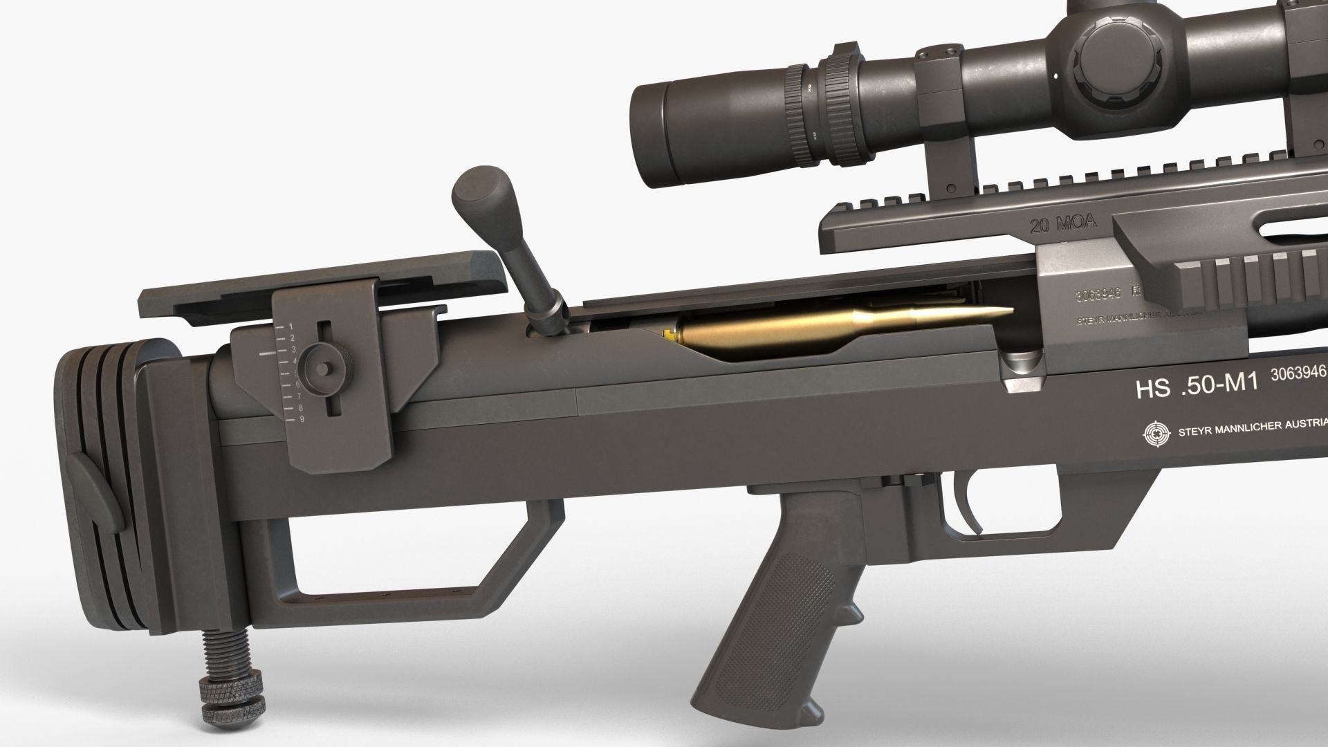 Steyr HS50-M1 Low-poly 3D model_26