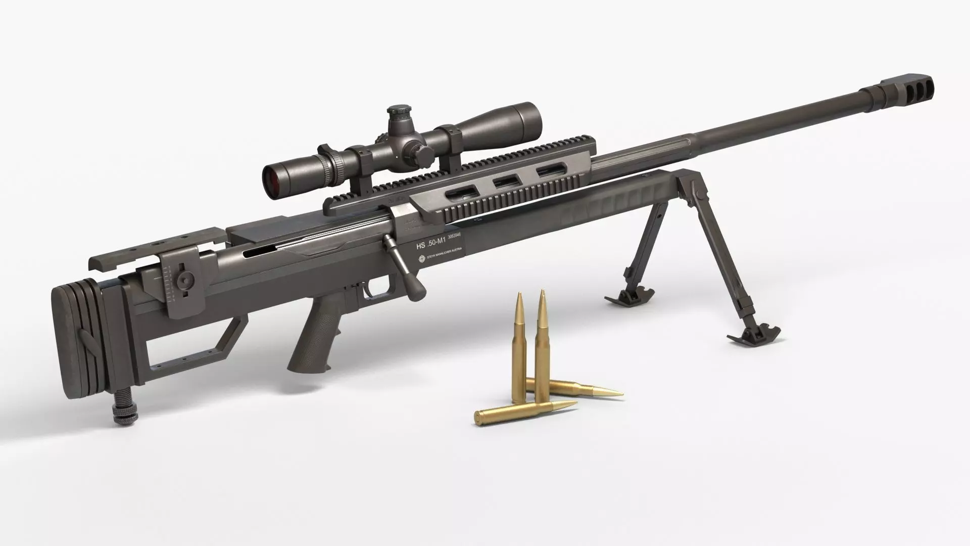 Steyr HS50-M1 Low-poly 3D model_0