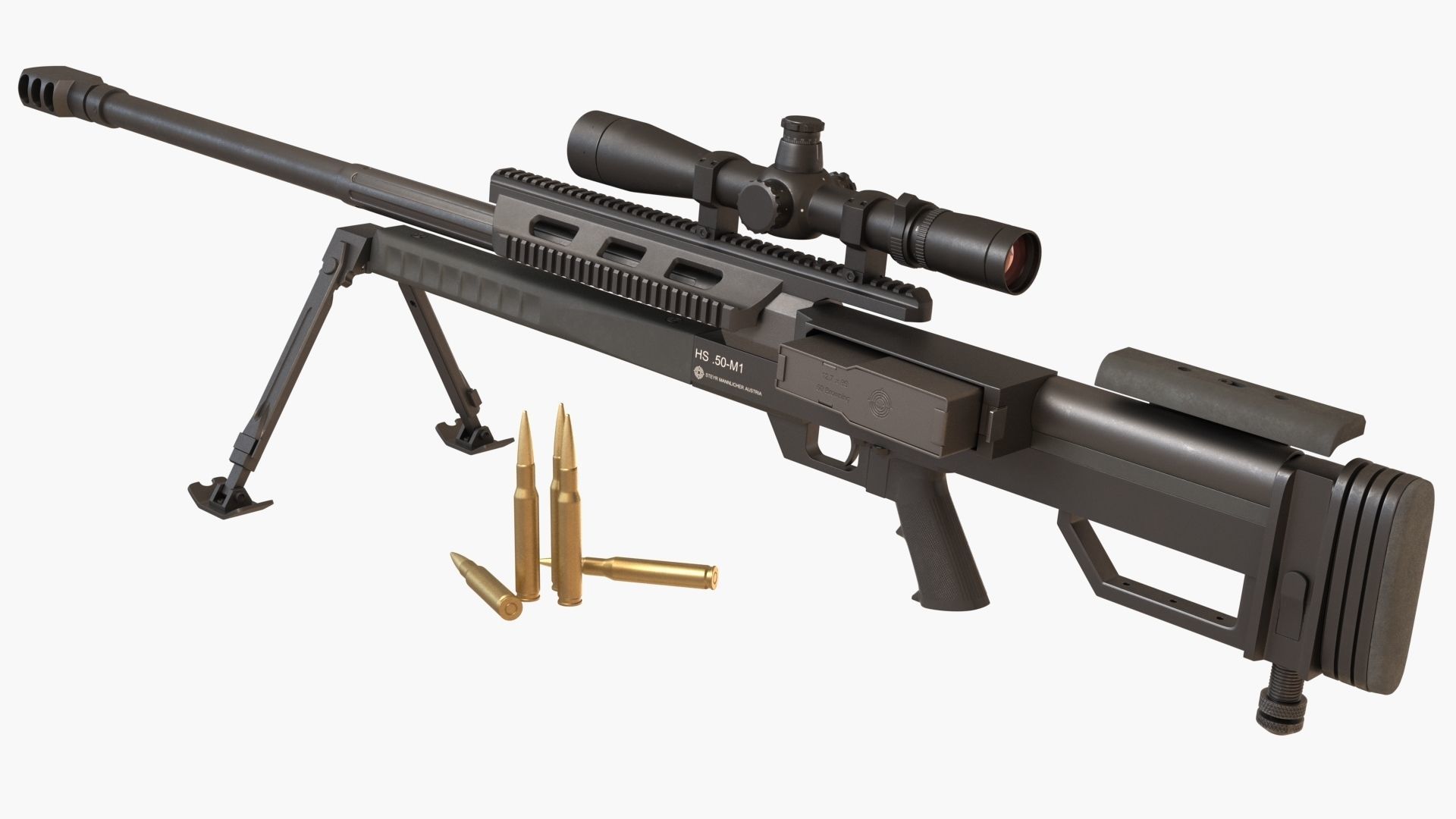 Steyr HS50-M1 Low-poly 3D model_1