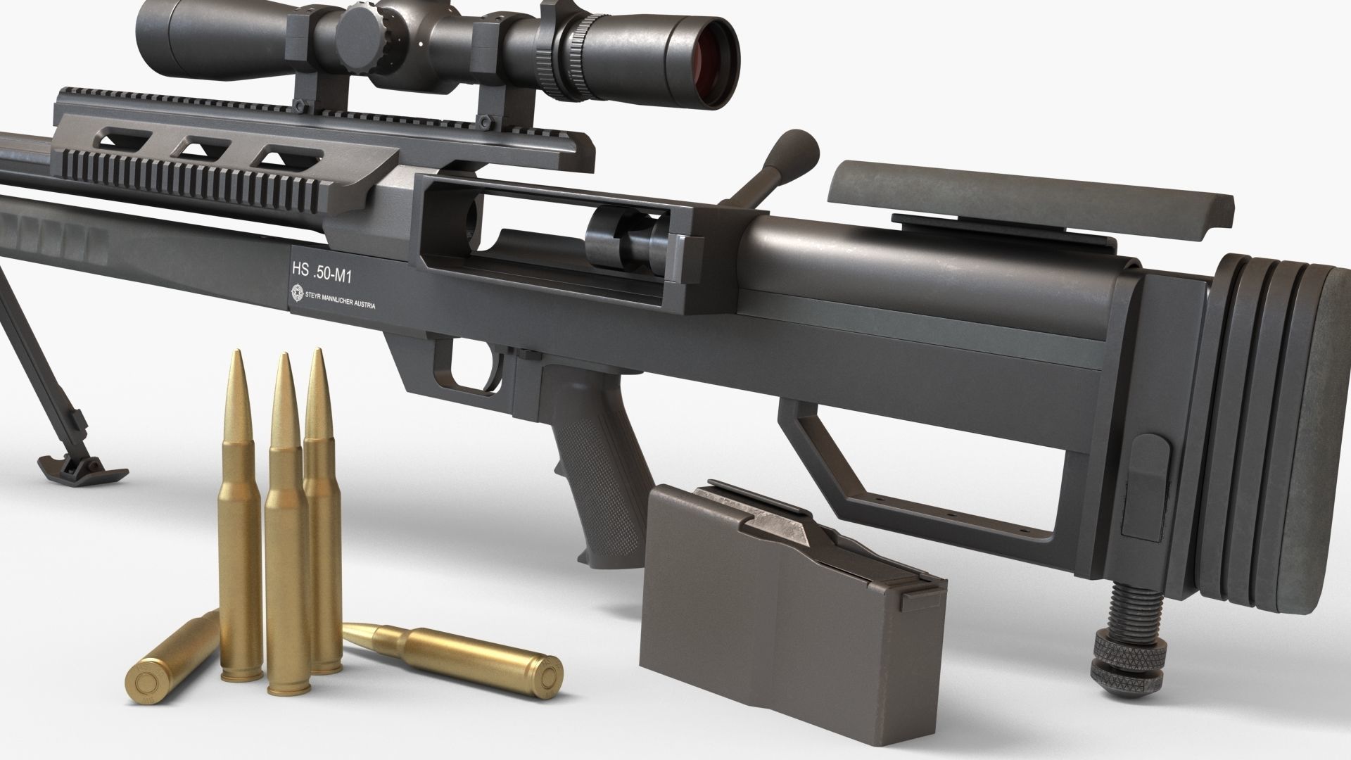 Steyr HS50-M1 Low-poly 3D model_13