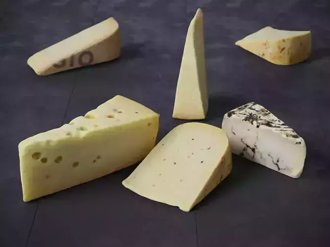 Cheese 1 Mixed    3D model