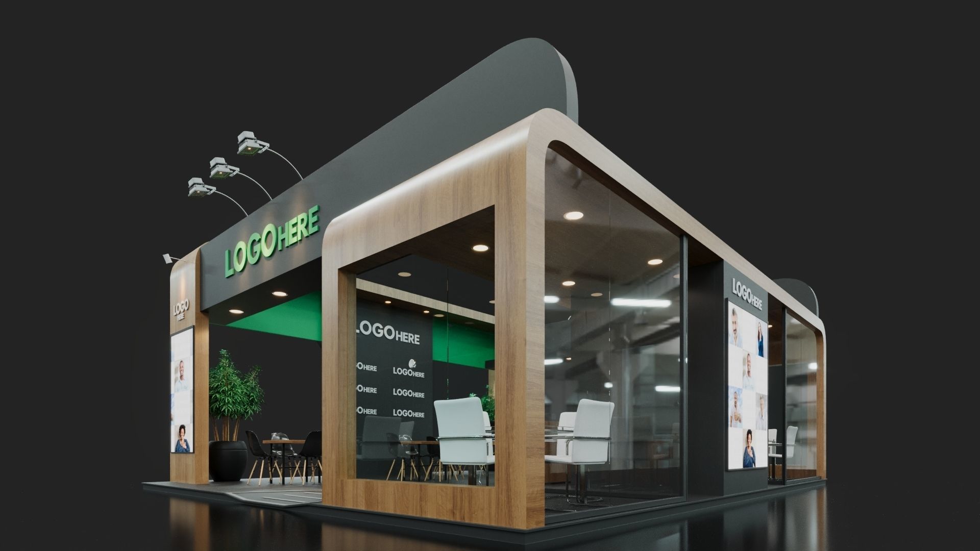 Exhibition Stand - 8m x 9m 3D model 3D model_7