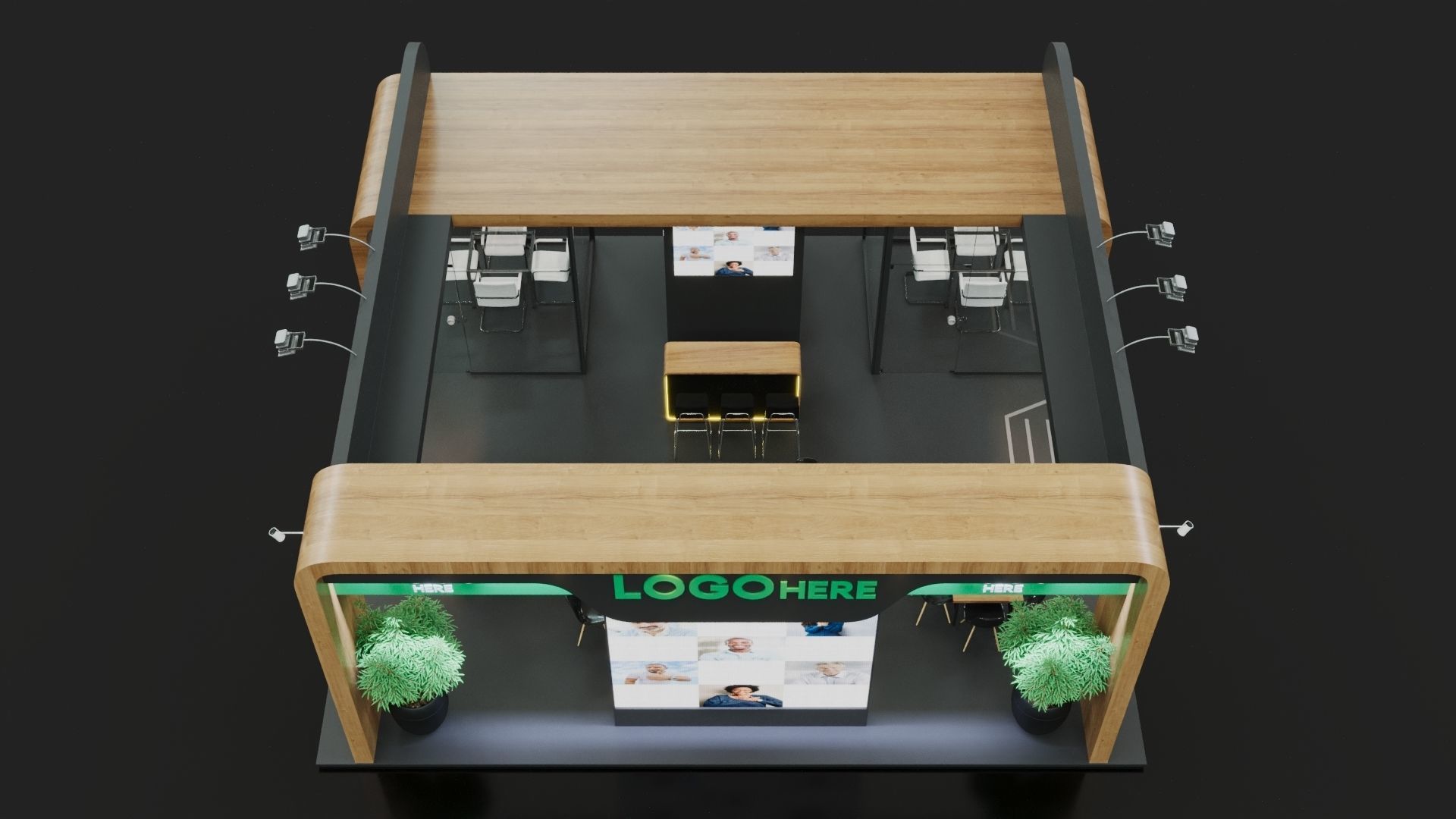 Exhibition Stand - 8m x 9m 3D model 3D model_11