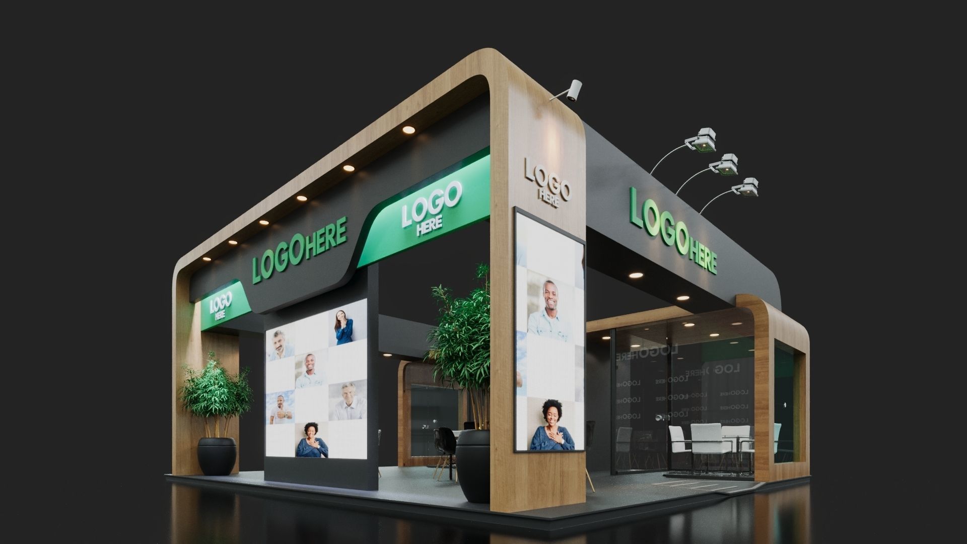 Exhibition Stand - 8m x 9m 3D model 3D model_2