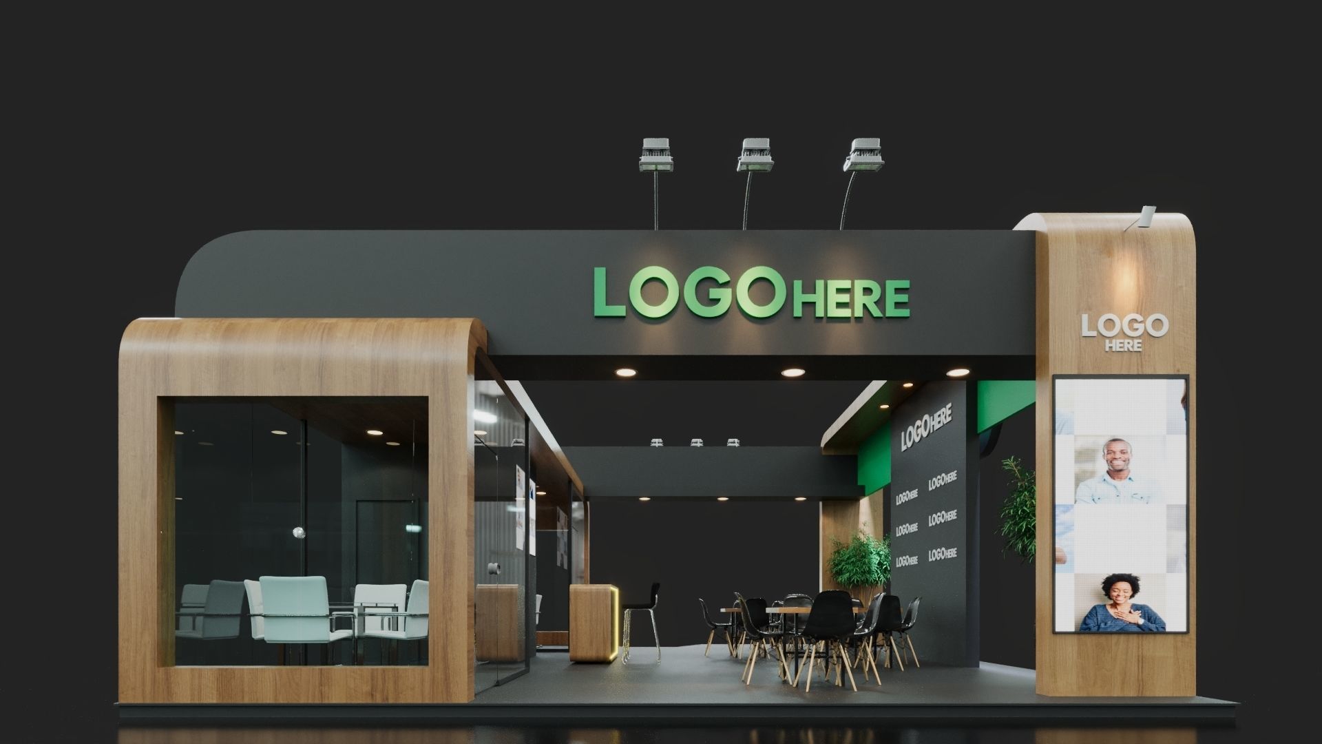 Exhibition Stand - 8m x 9m 3D model 3D model_4