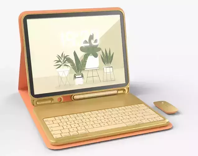 Modern Pc Tablet Set Pen Mouse Gold Like Version