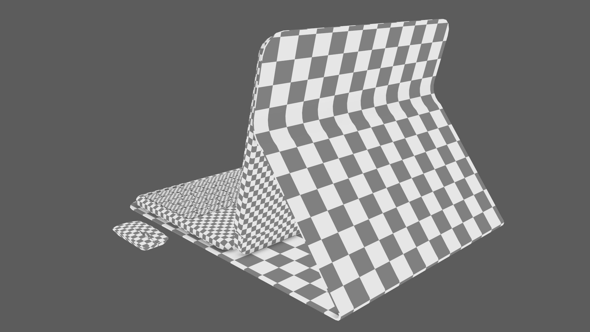 Modern Pc Tablet Set Pen Mouse Gold Like Version 3D model_19