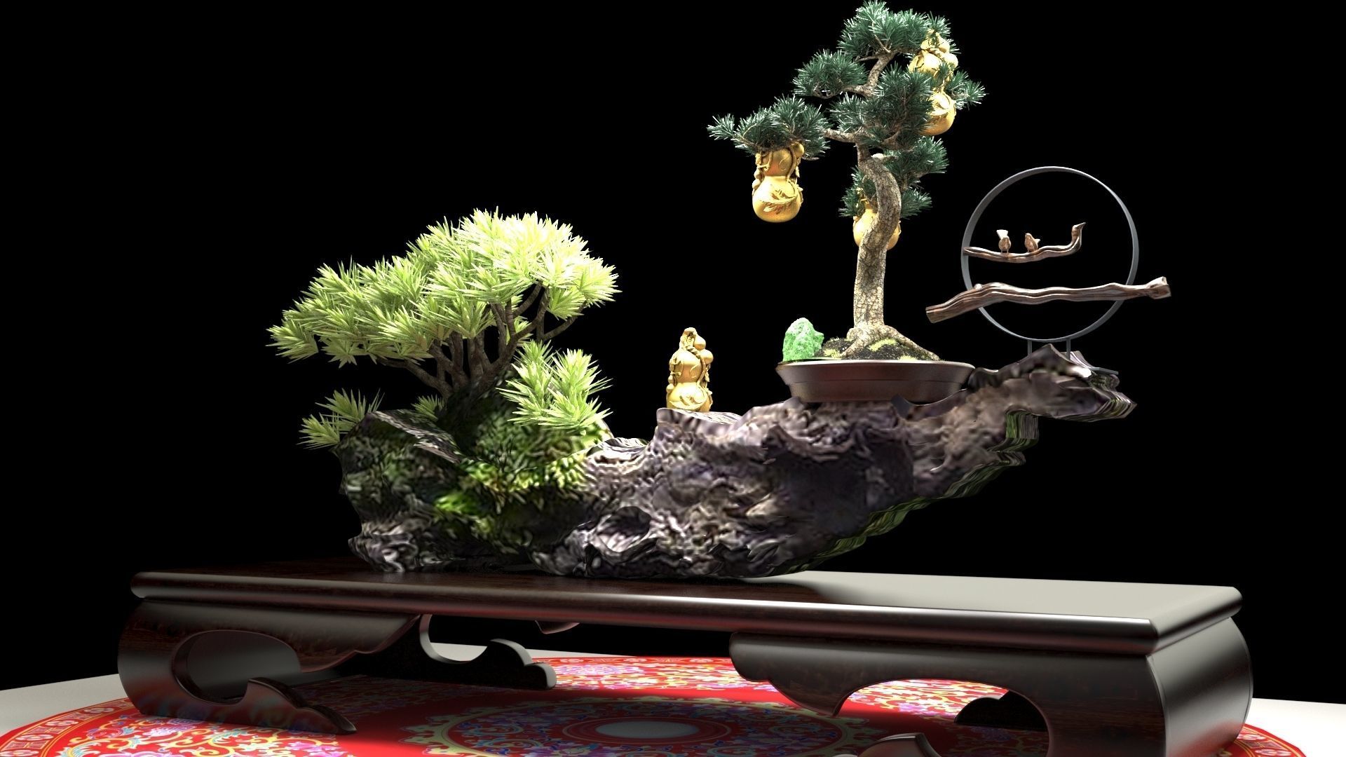 Chinese gourd   3D model_7