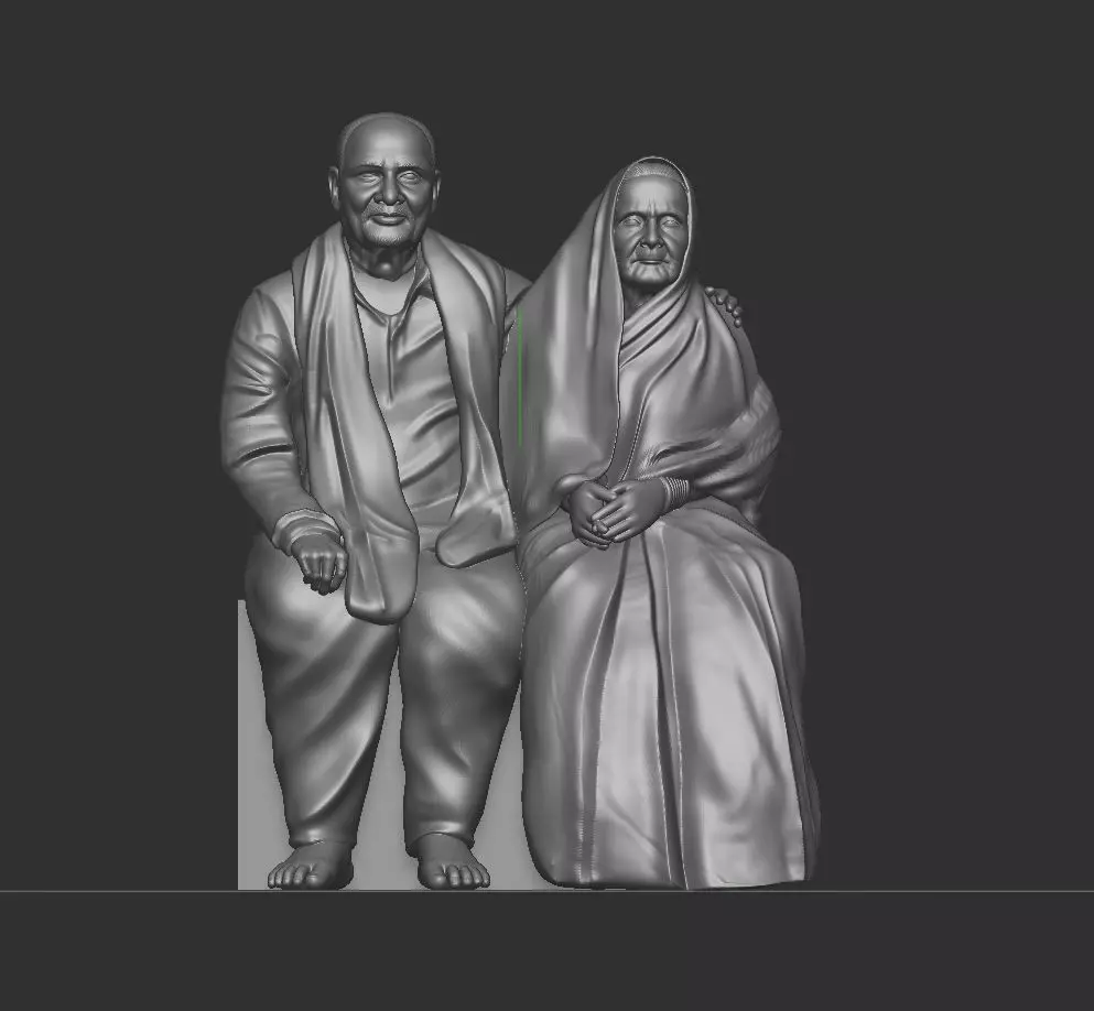 Old couple 3D print model