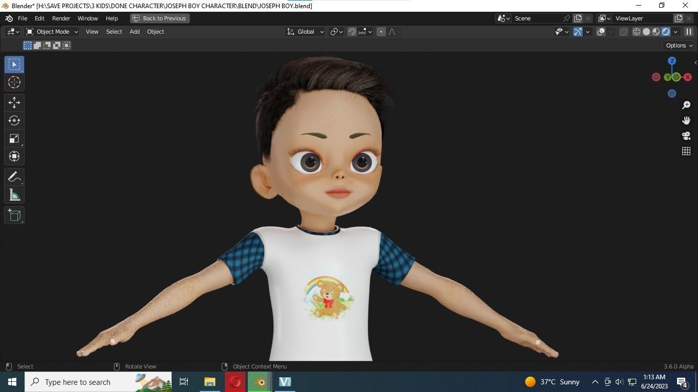 JOSEPH BOY CHARACTER 3D MODEL 3D model_1