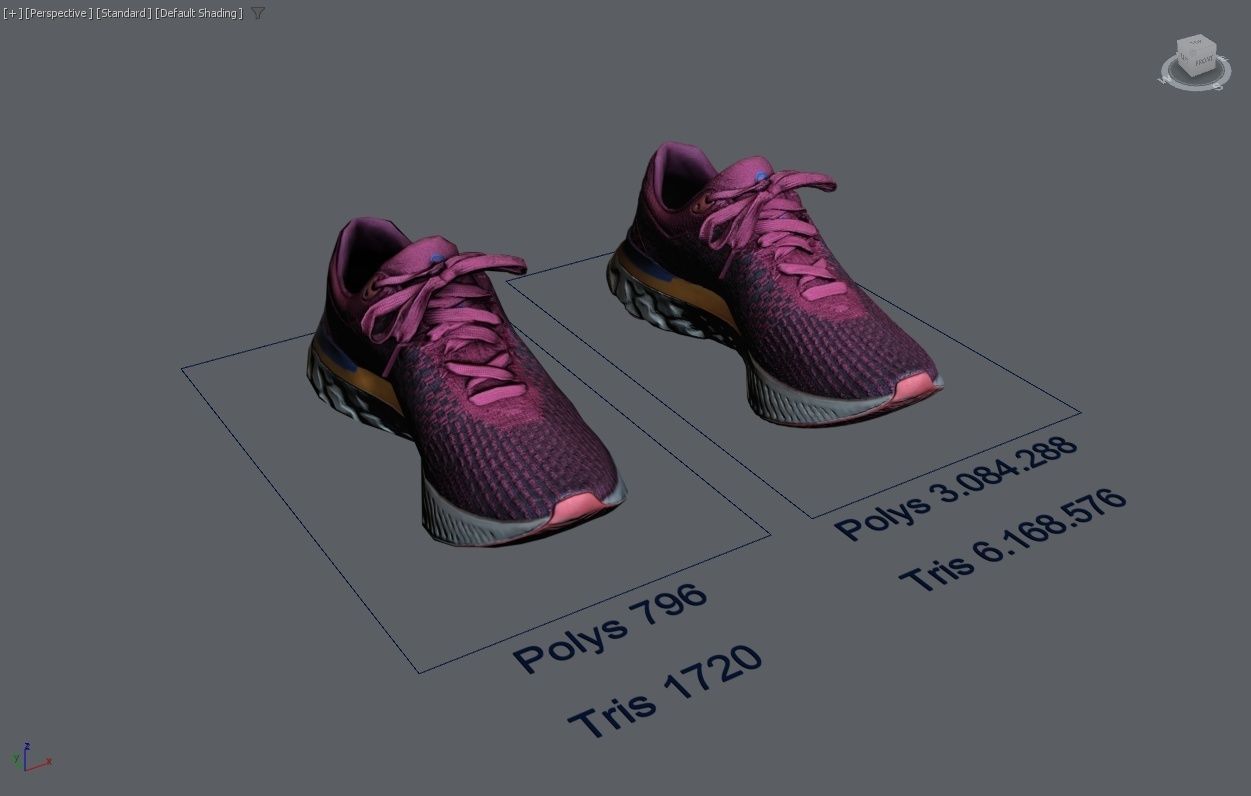 Sport Shoes Low-poly 3D model_10